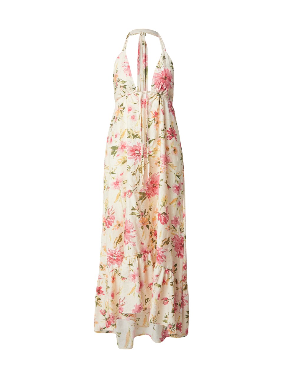 Sommarklänning 'ONLFlower' oliv / aprikos / ljusröd