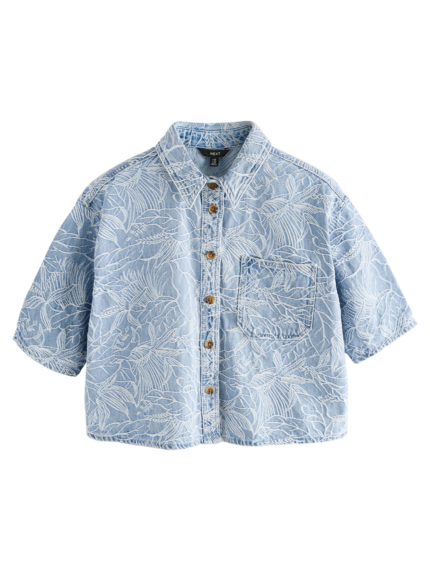 Next Blúzka modrá denim / biela