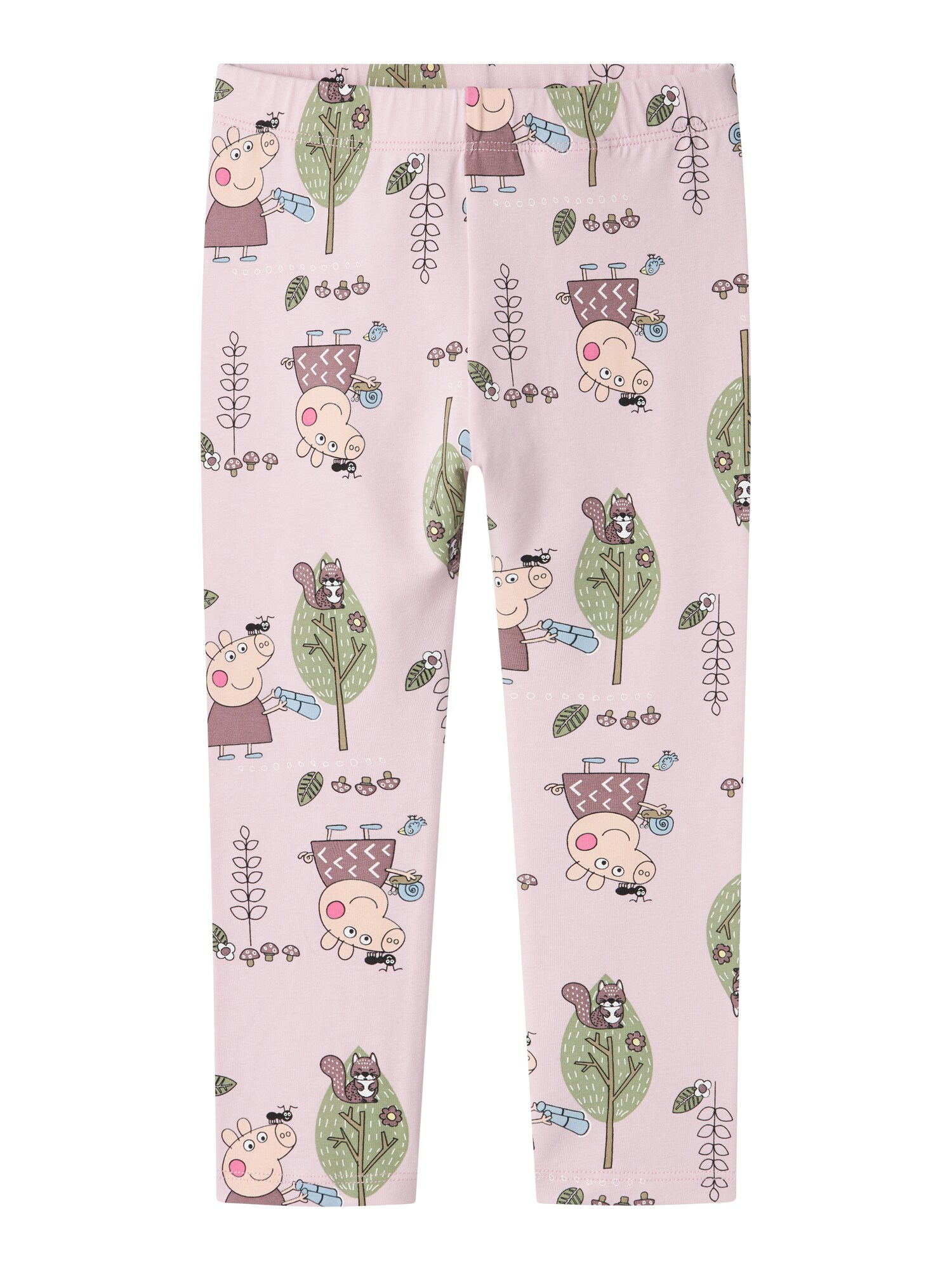 NAME IT Leggings NMFDyka Peppa  verde / mov liliachiu / mauve / roz pastel