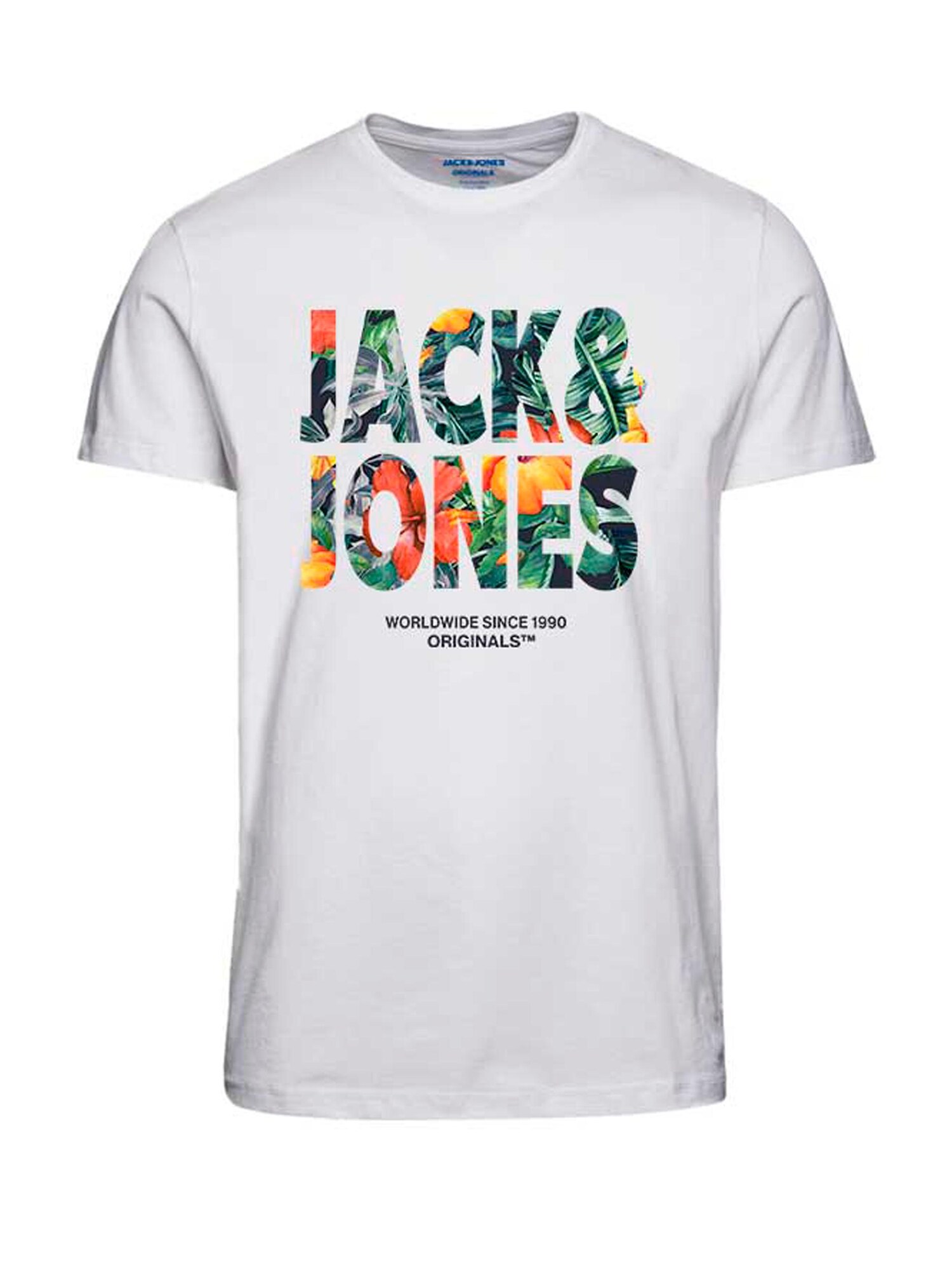 JACK & JONES Majica 'BOOSTER'  temno zelena / oranžna / temno oranžna / bela