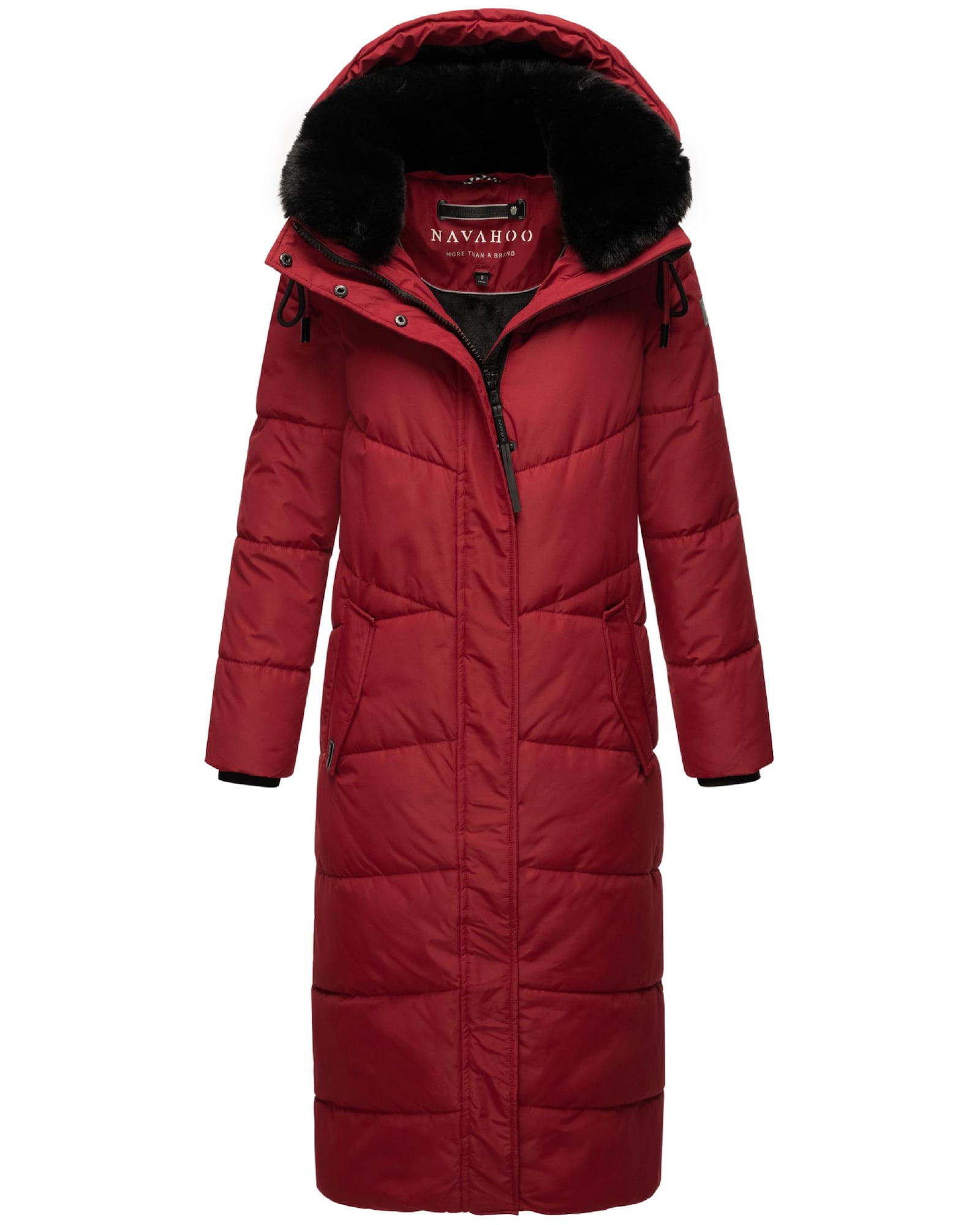 NAVAHOO Зимно палто 'Hingucker XIV'  рубинено червено / черно