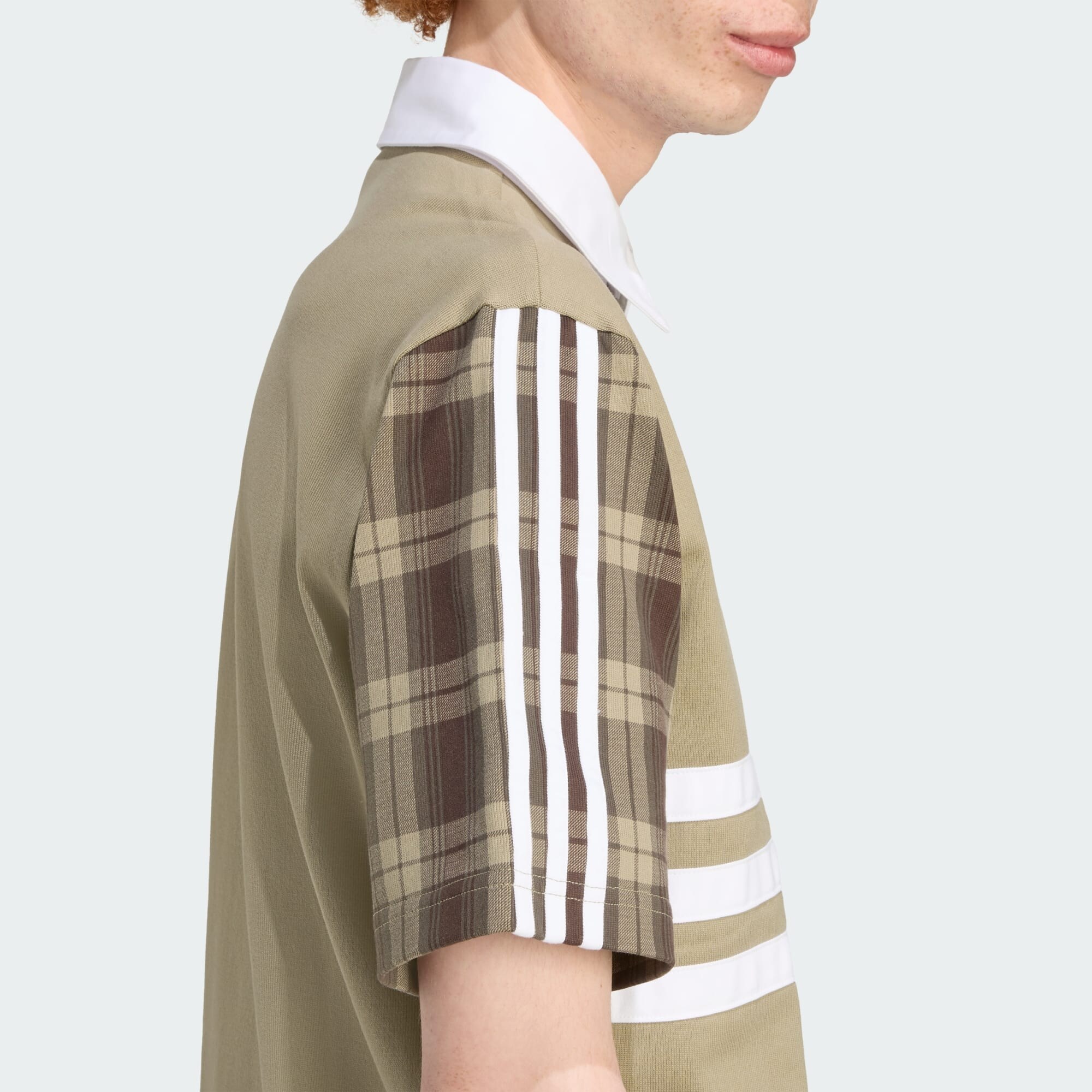 ADIDAS ORIGINALS Tričko 'Tartan' kaki / olivová / biela (obrázok 4)