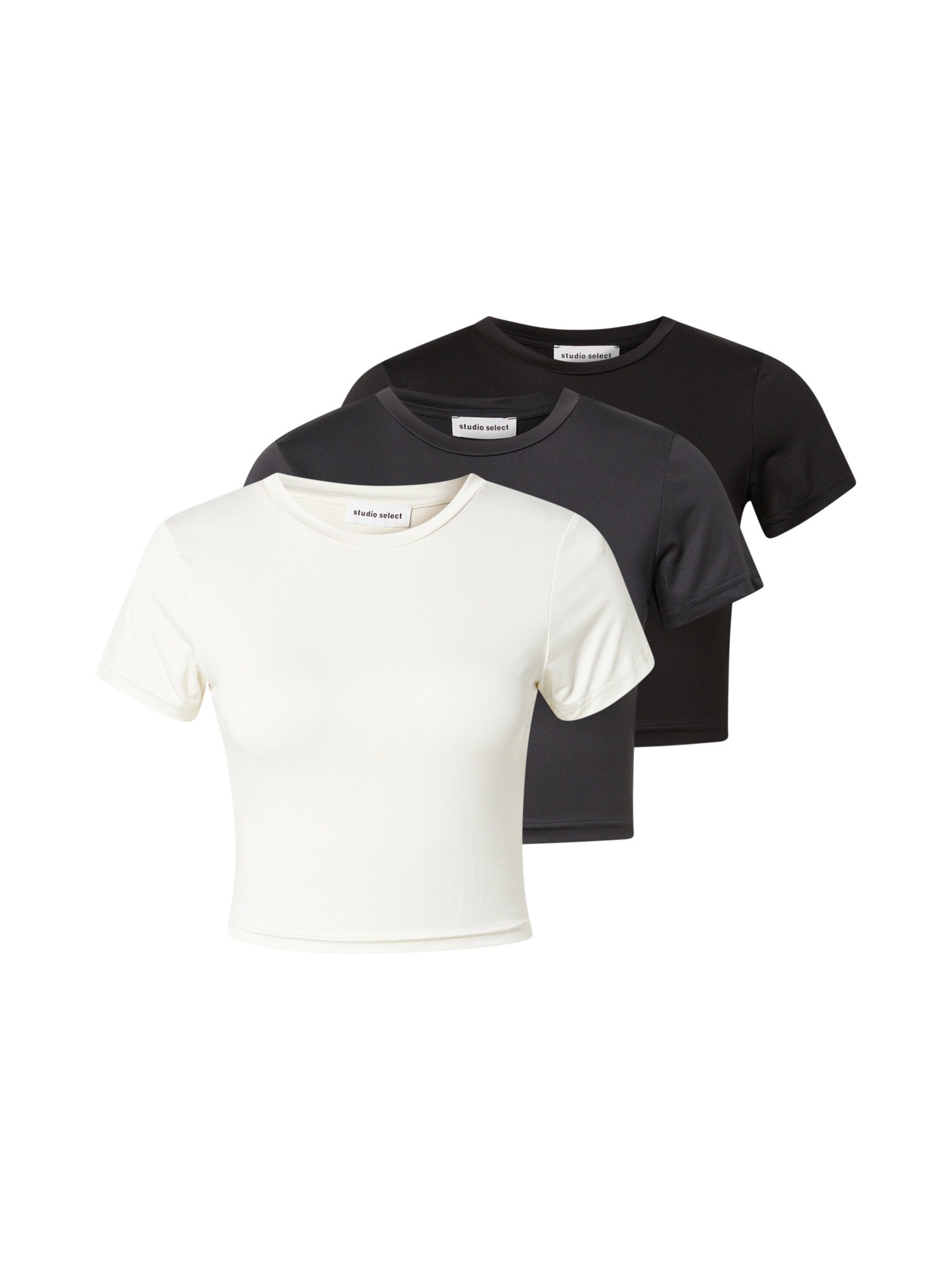 STUDIO SELECT Tricou Caro  pământiu / negru / alb