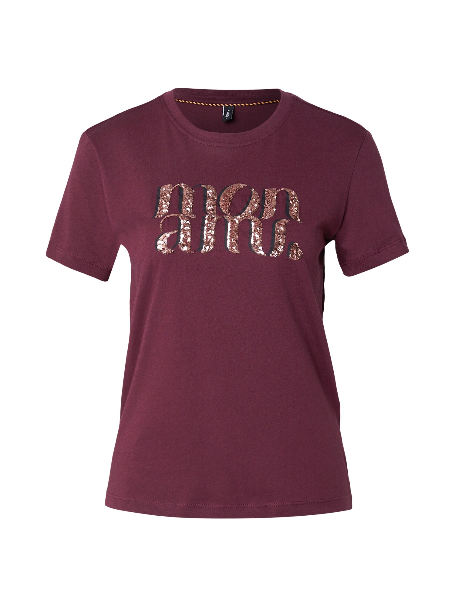 ONLY Tricou ONLKITA auriu / ciclam / negru