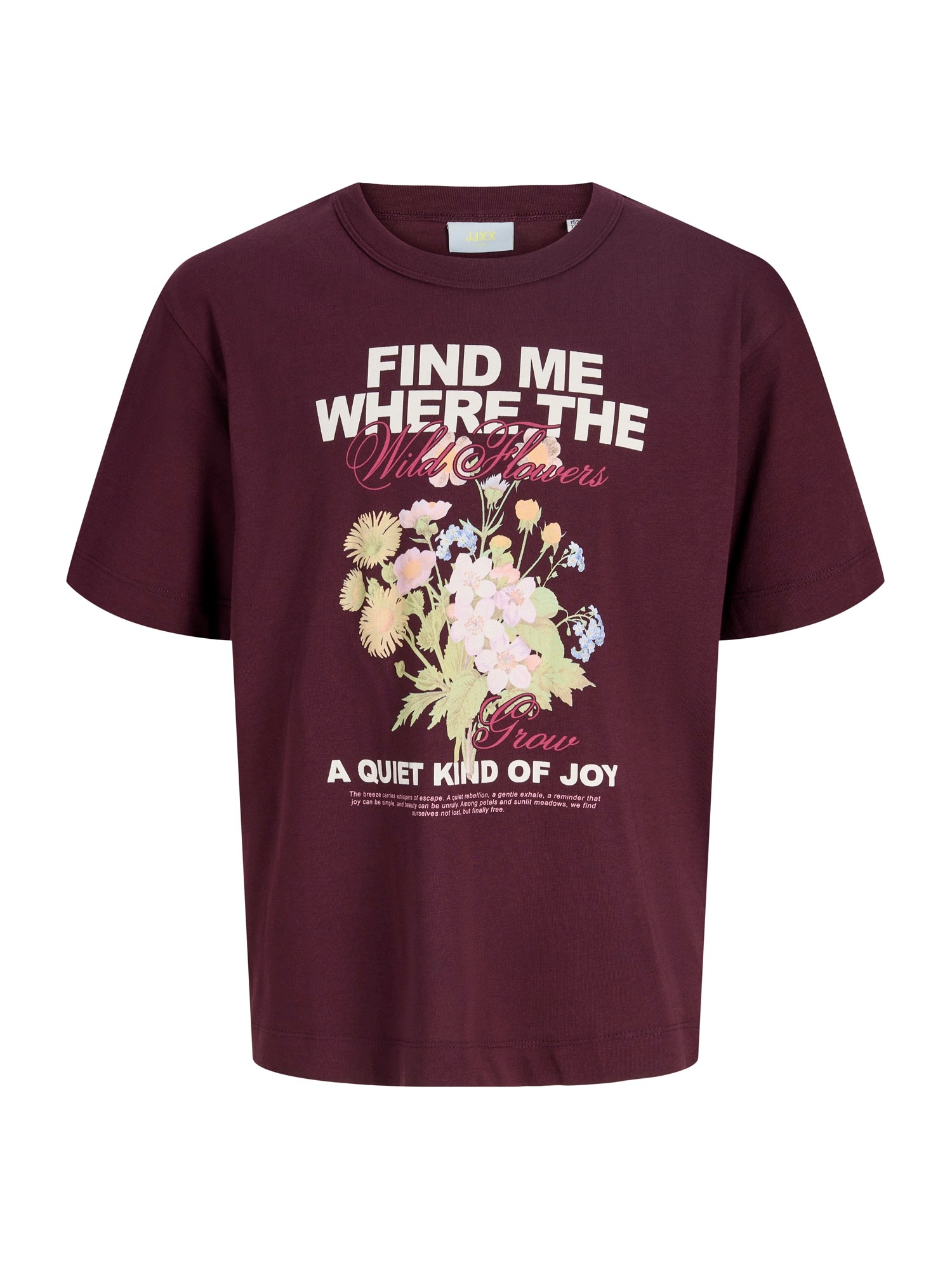 JJXX Tricou JXSANDRA crem / albastru deschis / kaki / roșu vin