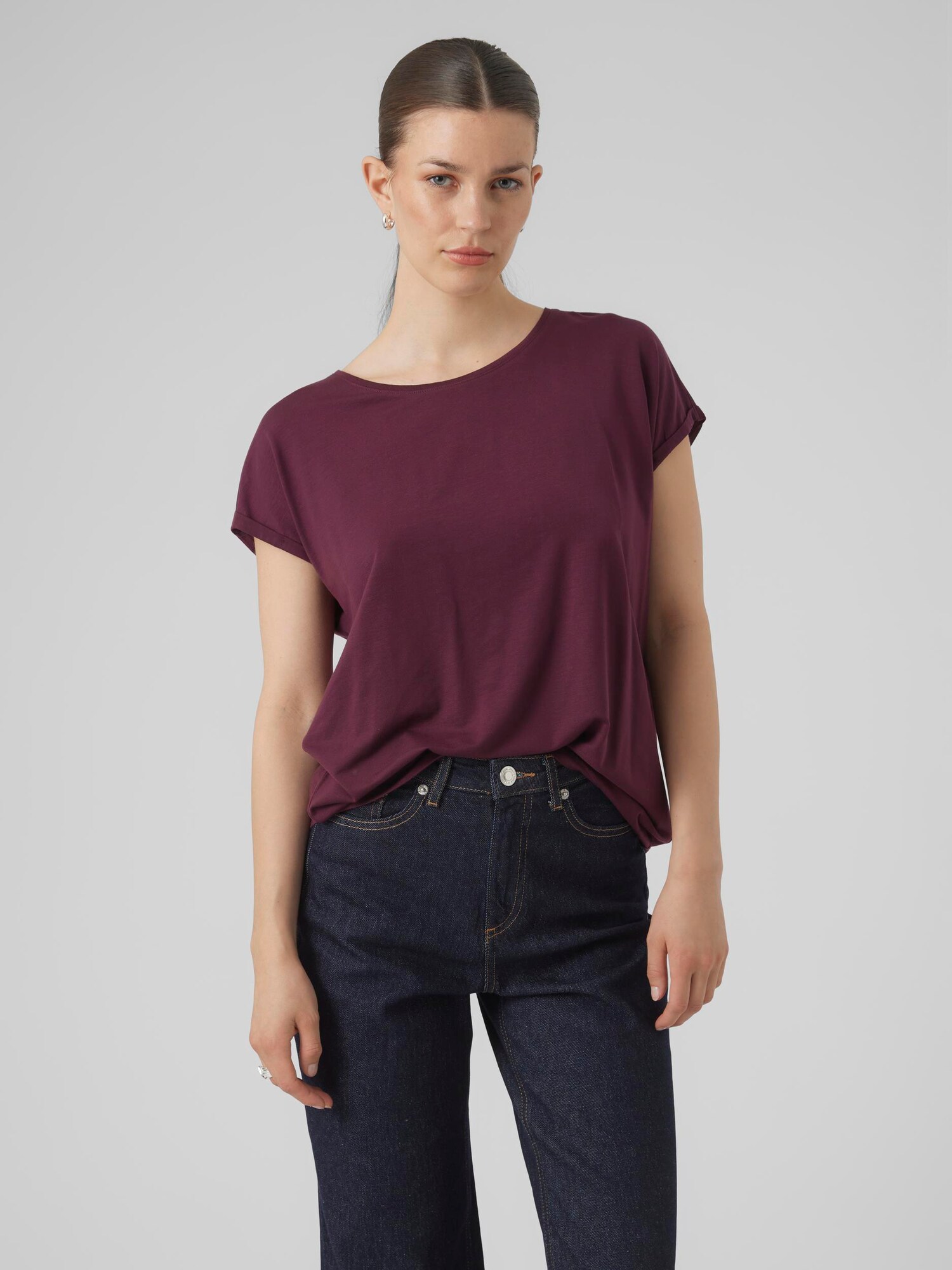 VERO MODA Póló 'VMAva'  borvörös termék 2. képe