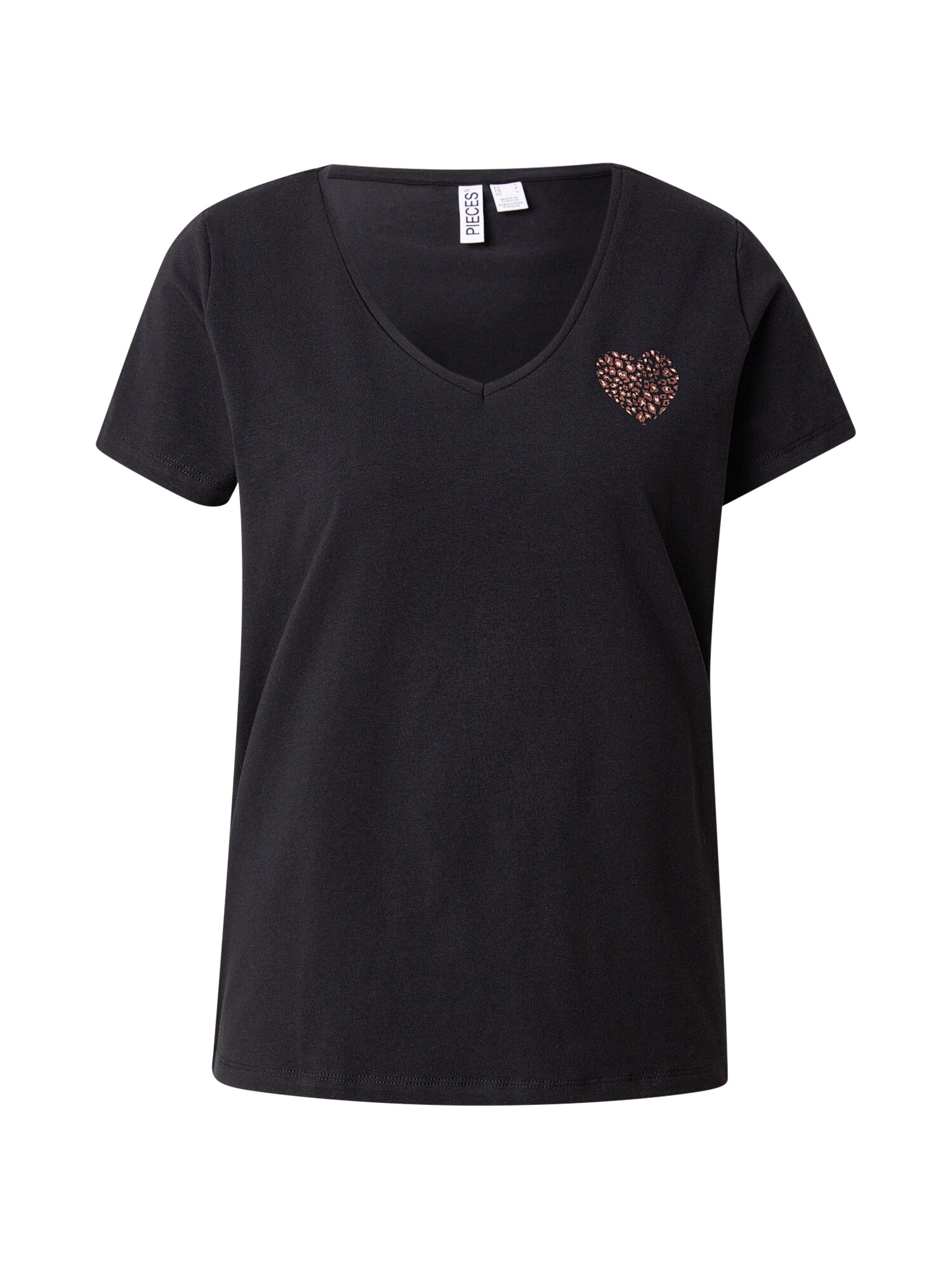 PIECES Tricou PCNEW BILLY  bej / ciocolatiu / negru