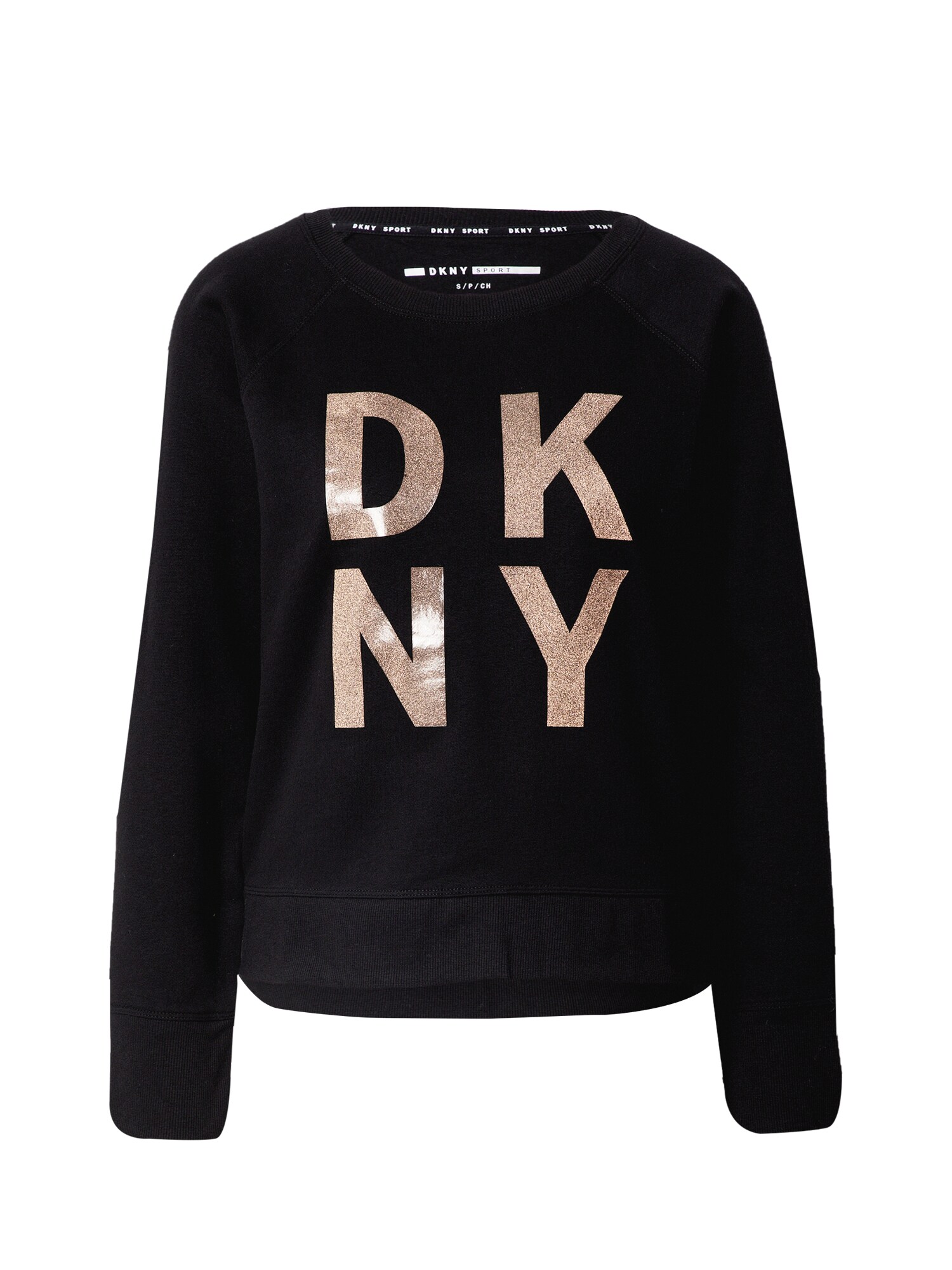 DKNY Performance Megztinis be užsegimo  juoda / auksas