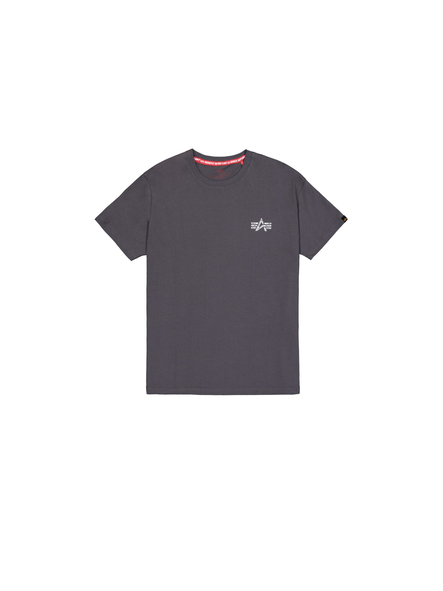 ALPHA INDUSTRIES Tricou  gri taupe / roșu / alb