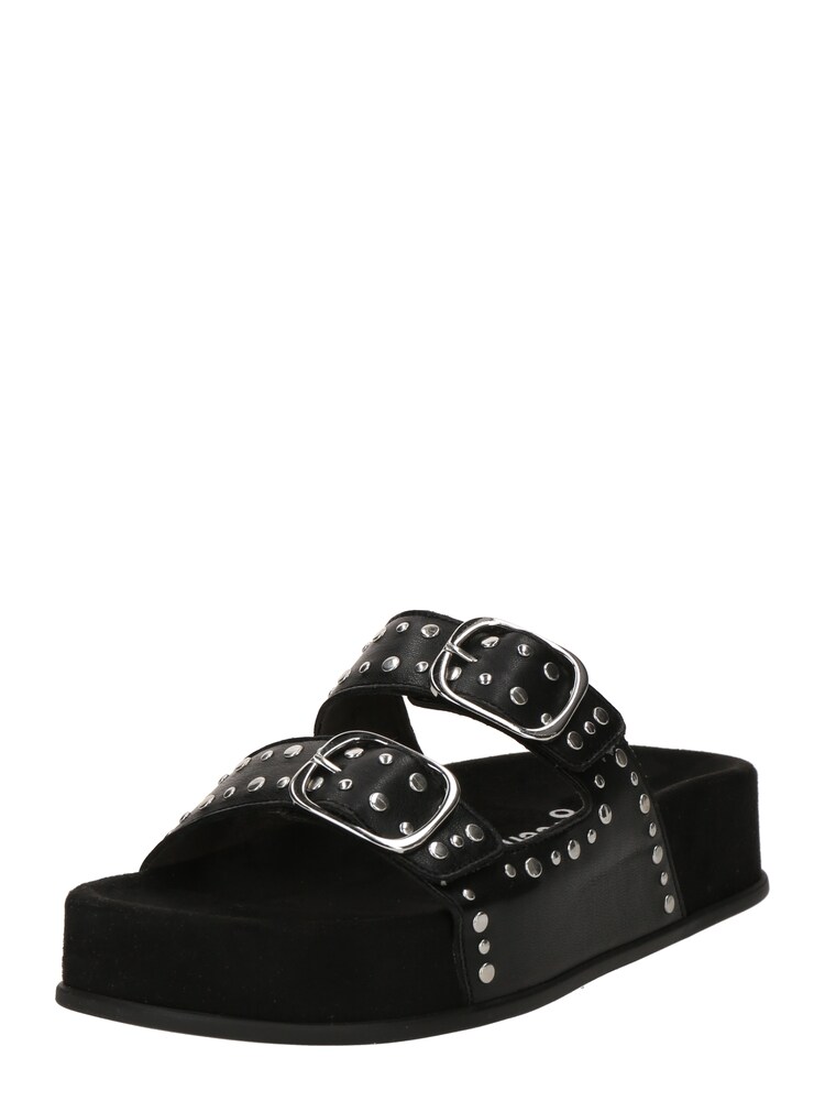 Paul Green Pantolette Damen Größe 37 schwarz / silber