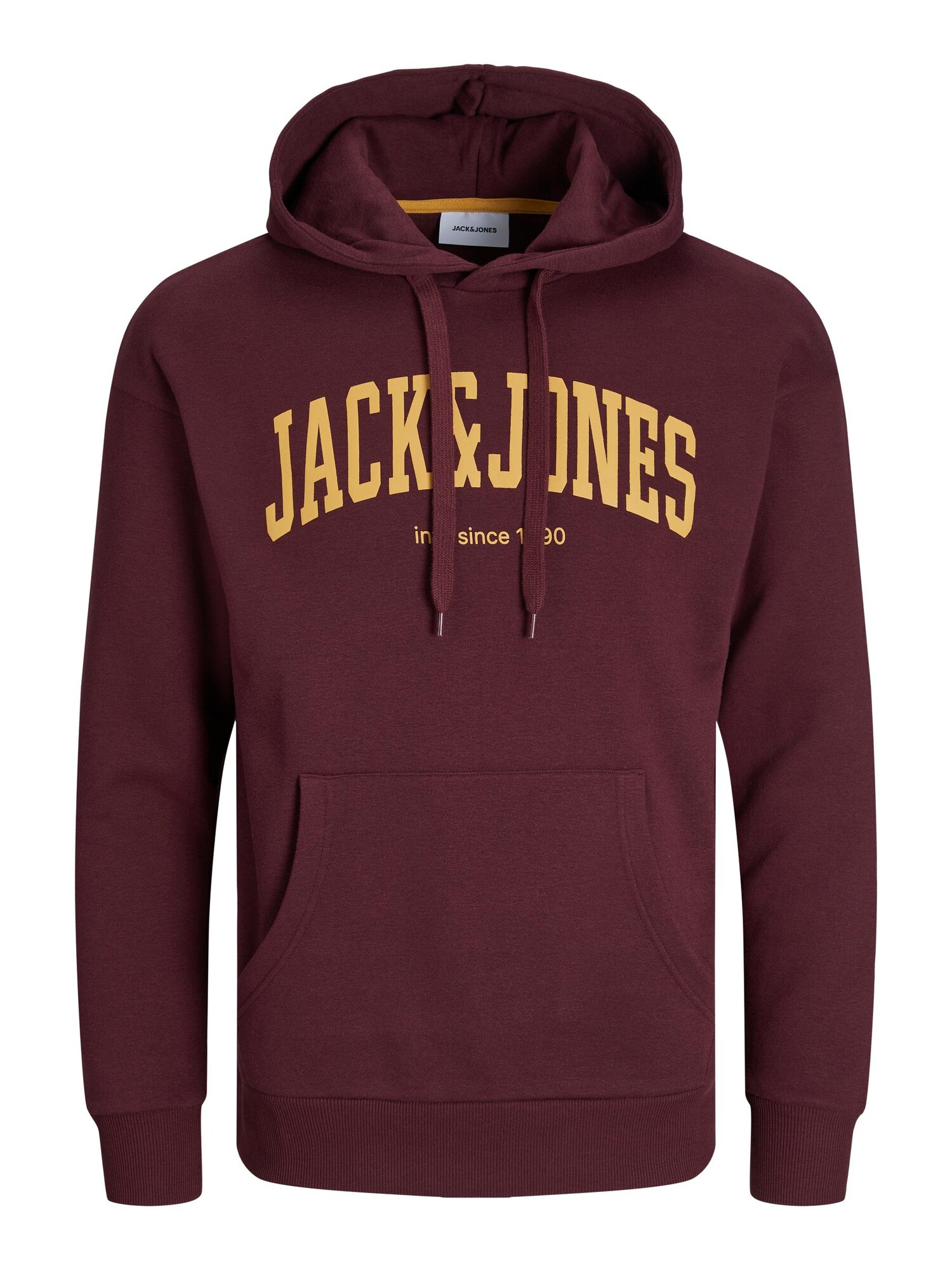 JACK & JONES Mikina 'JJEJosh'  karí / vínovo červená