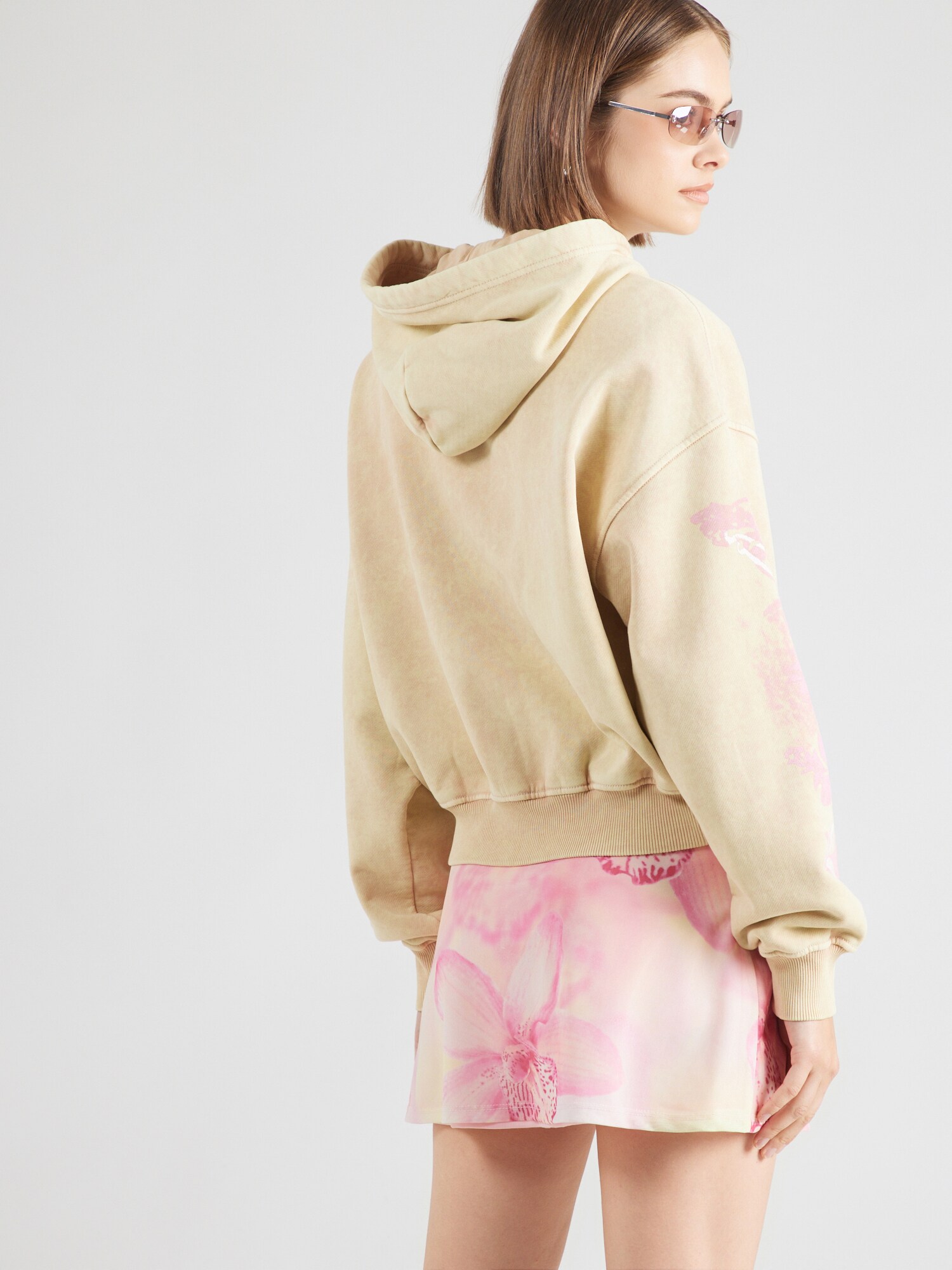 DIESEL Sudadera con cremallera 'F-ELYCY'  arena / rosa / blanco – imagen 3