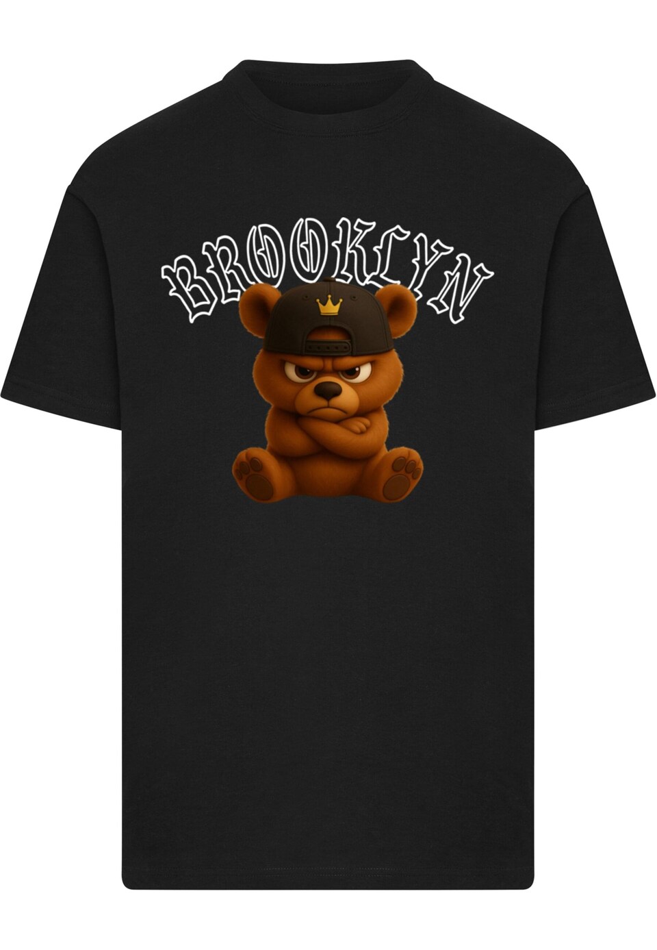 T-shirt 'Brooklyn Born Legend' brun / svart