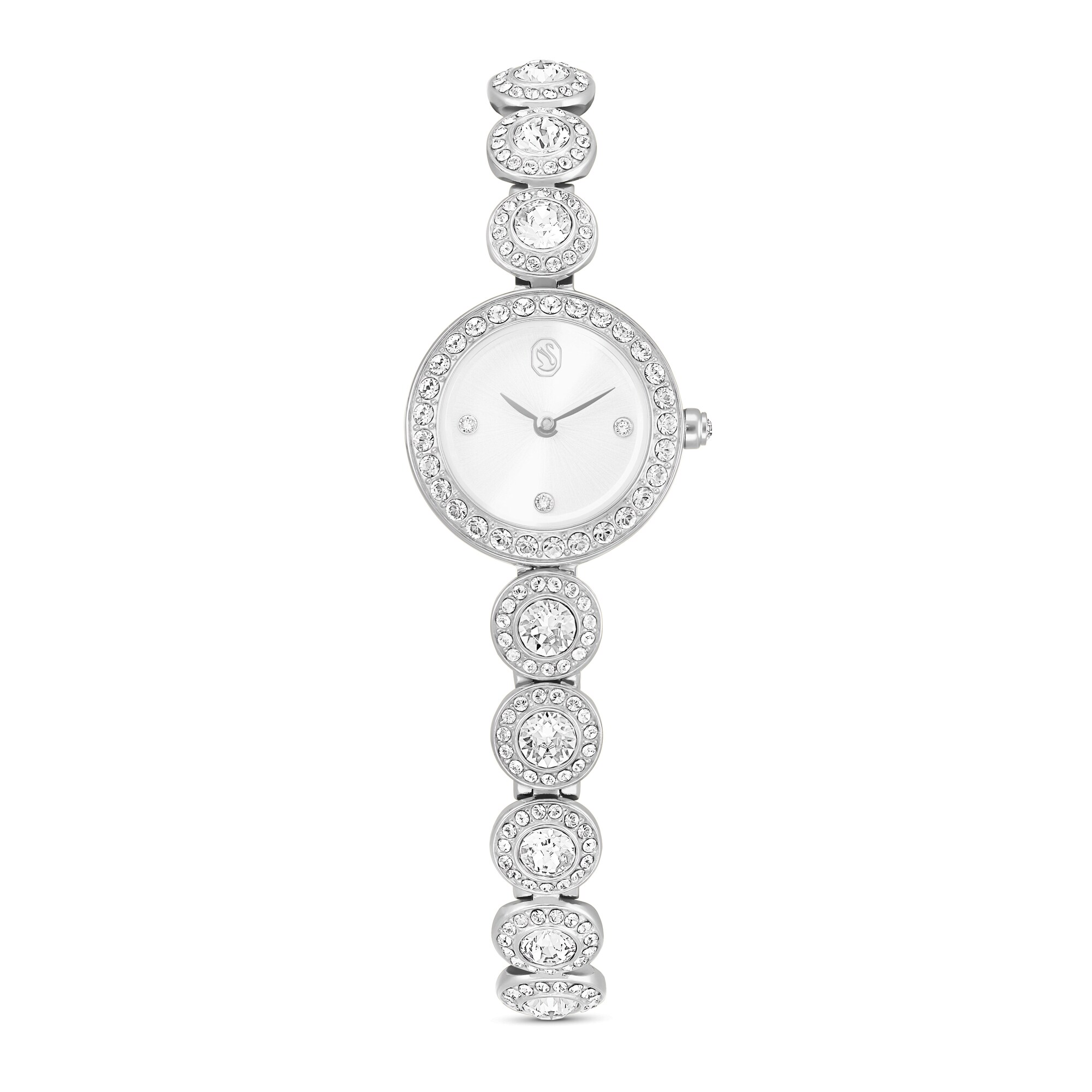 Swarovski Analógové hodinky 'UNA'  strieborná / priehľadná / biela