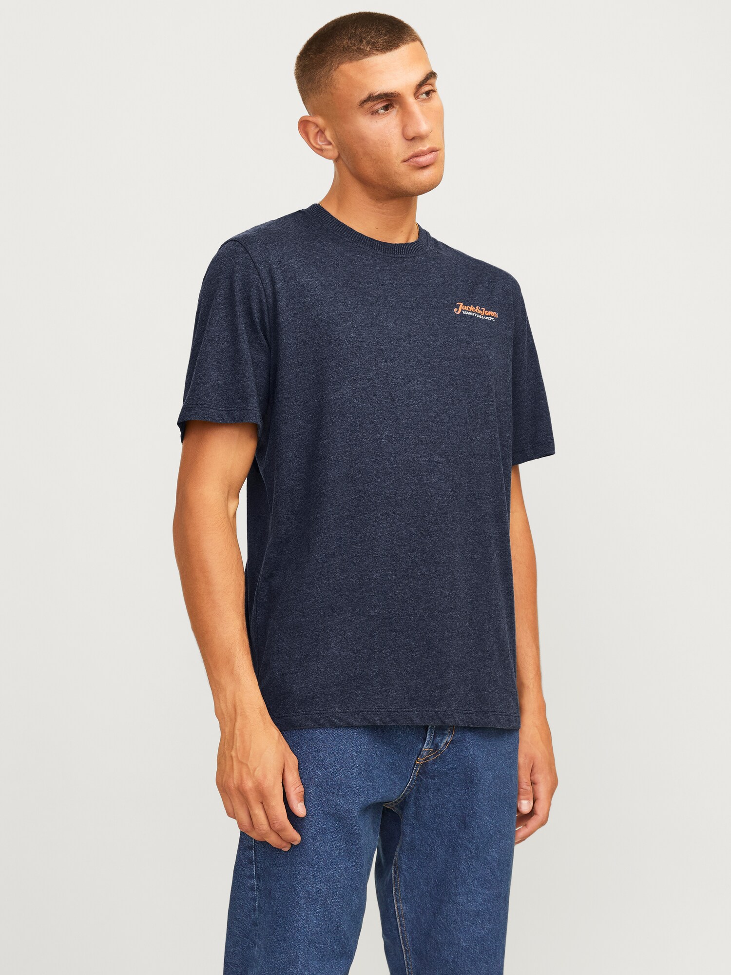 JACK & JONES Tričko 'JJERIK' modrá melírovaná / sivá melírovaná / zelená melírovaná / oranžová (obrázok 5)