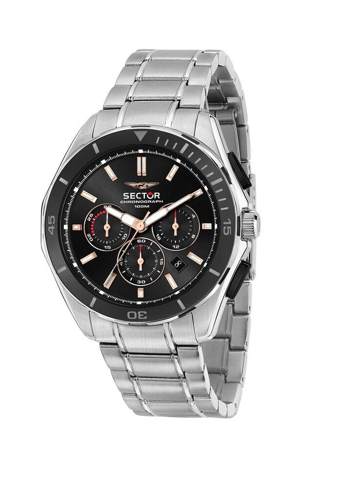 SECTOR Uhr '790 42MM' Herren Größe One Size rosegold / rot / schwarz / silber / weiß