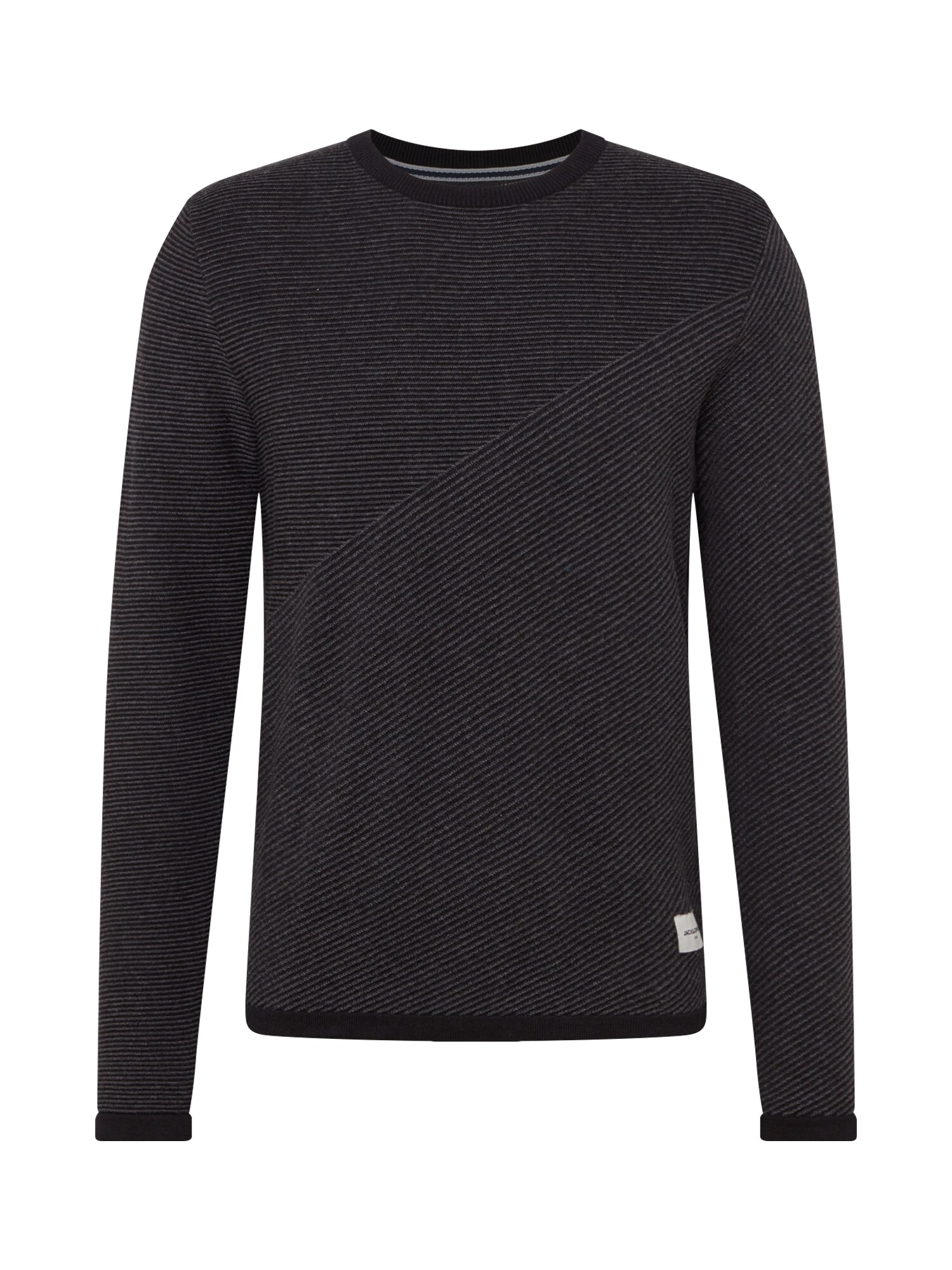 JACK & JONES Megztinis  juoda / pilka