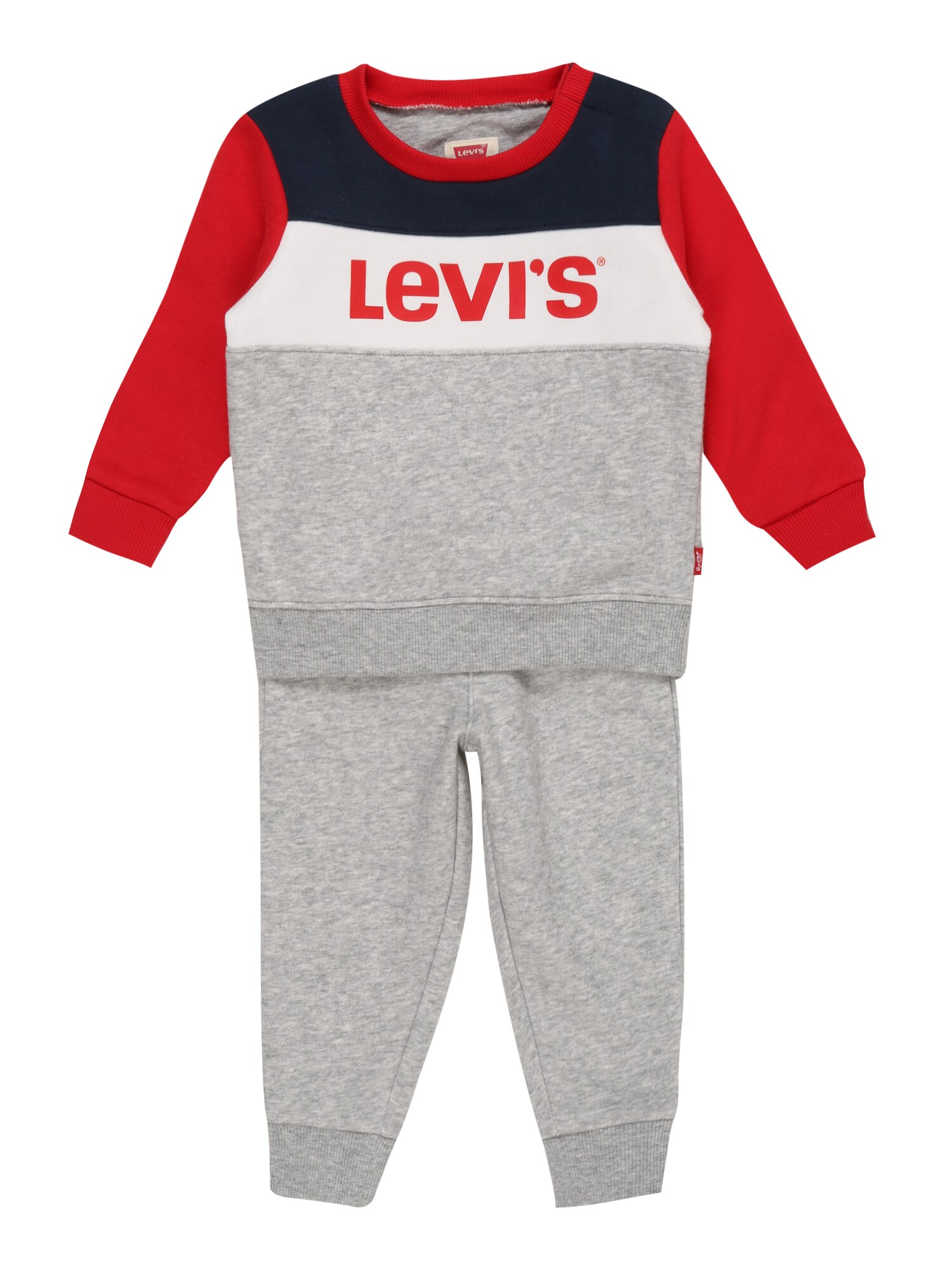 LEVI'S Laisvalaikio kostiumas  margai pilka / raudona / tamsiai mėlyna / balta