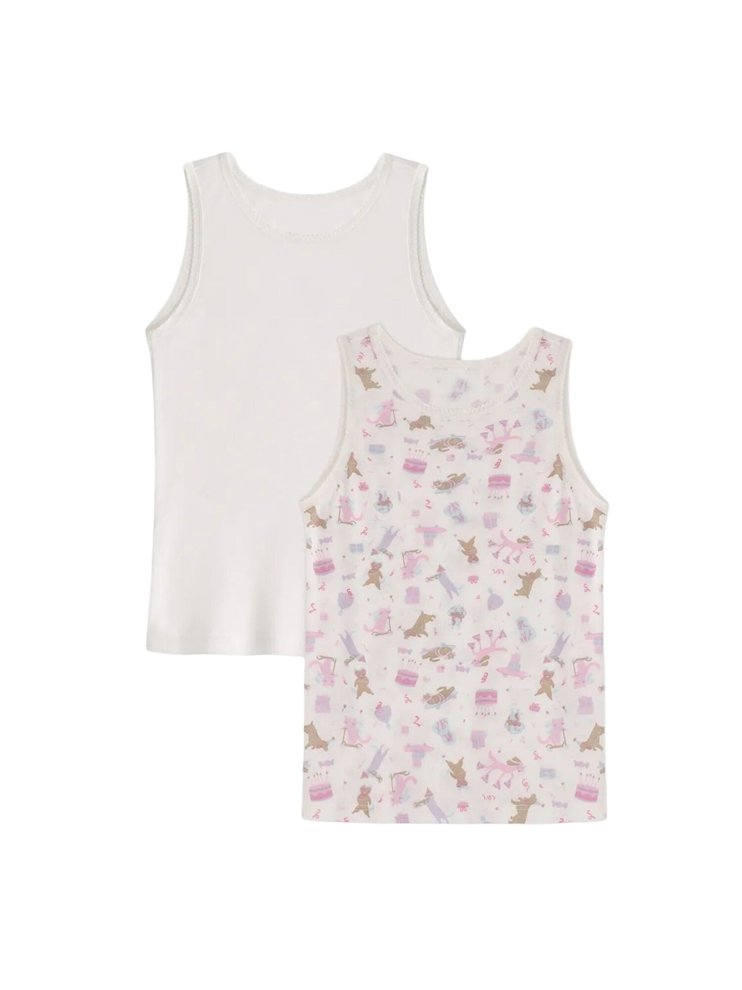 Penti Top 'PENTI Kinder Zerbrochen Kitty Hug Tanktop' bijela