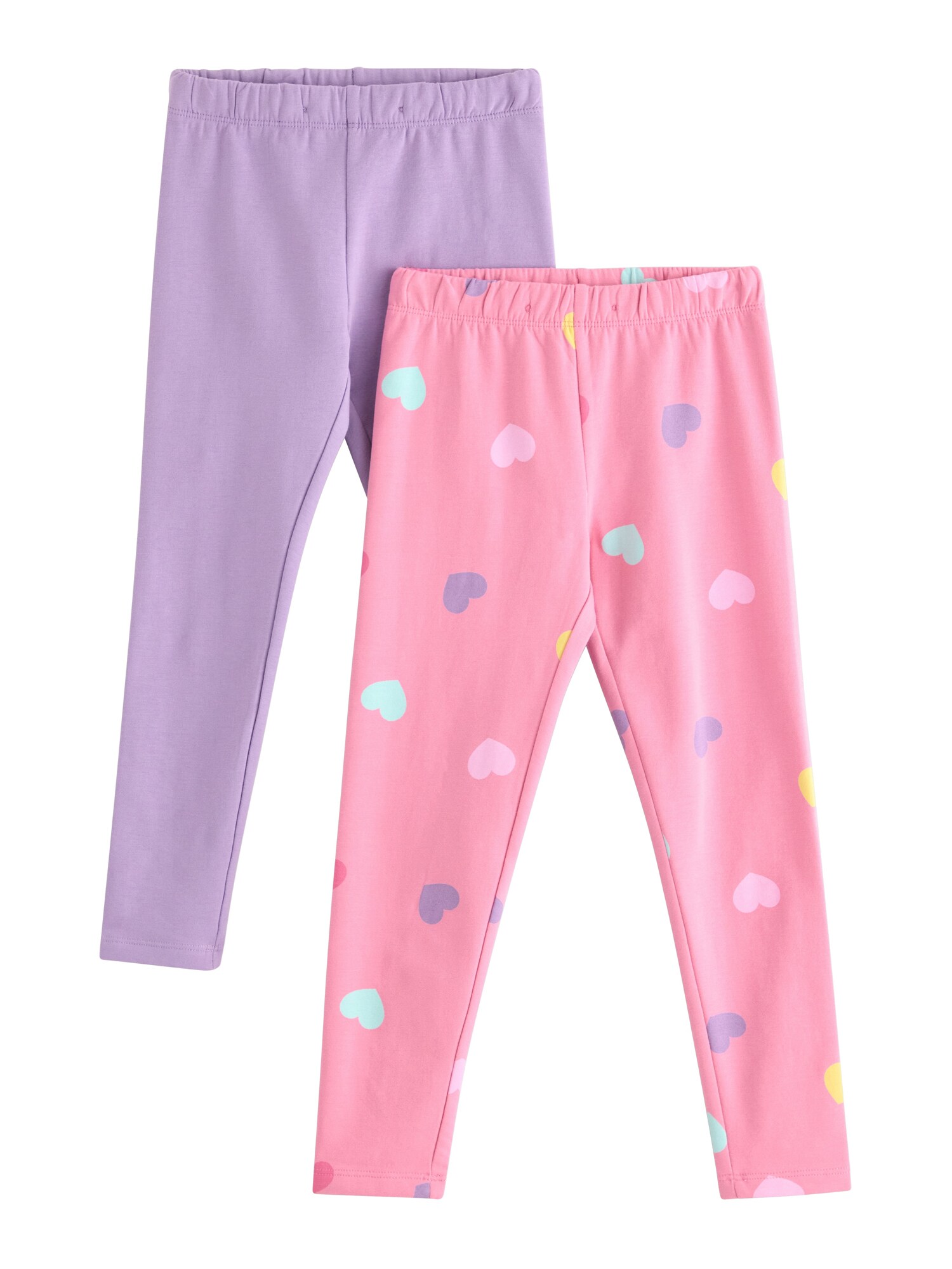 Lindex Leggings  safir / albastru deschis / mov lavandă / roz