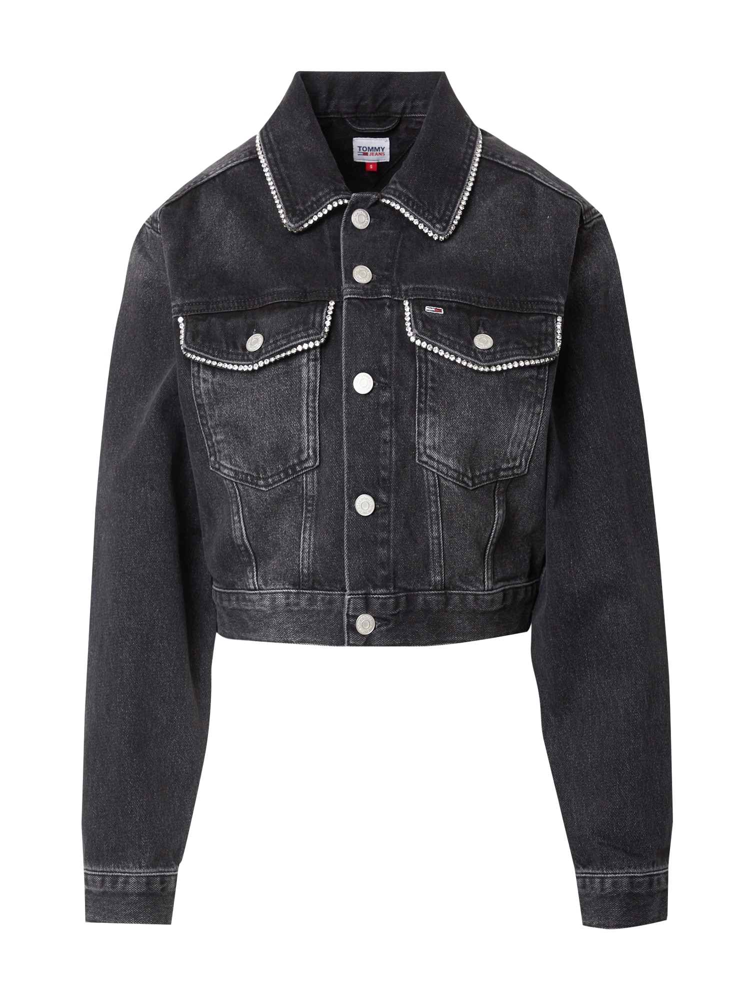 Tommy Jeans Prehodna jakna 'CLAIRE'  mornarska / rdeča / črn denim / bela