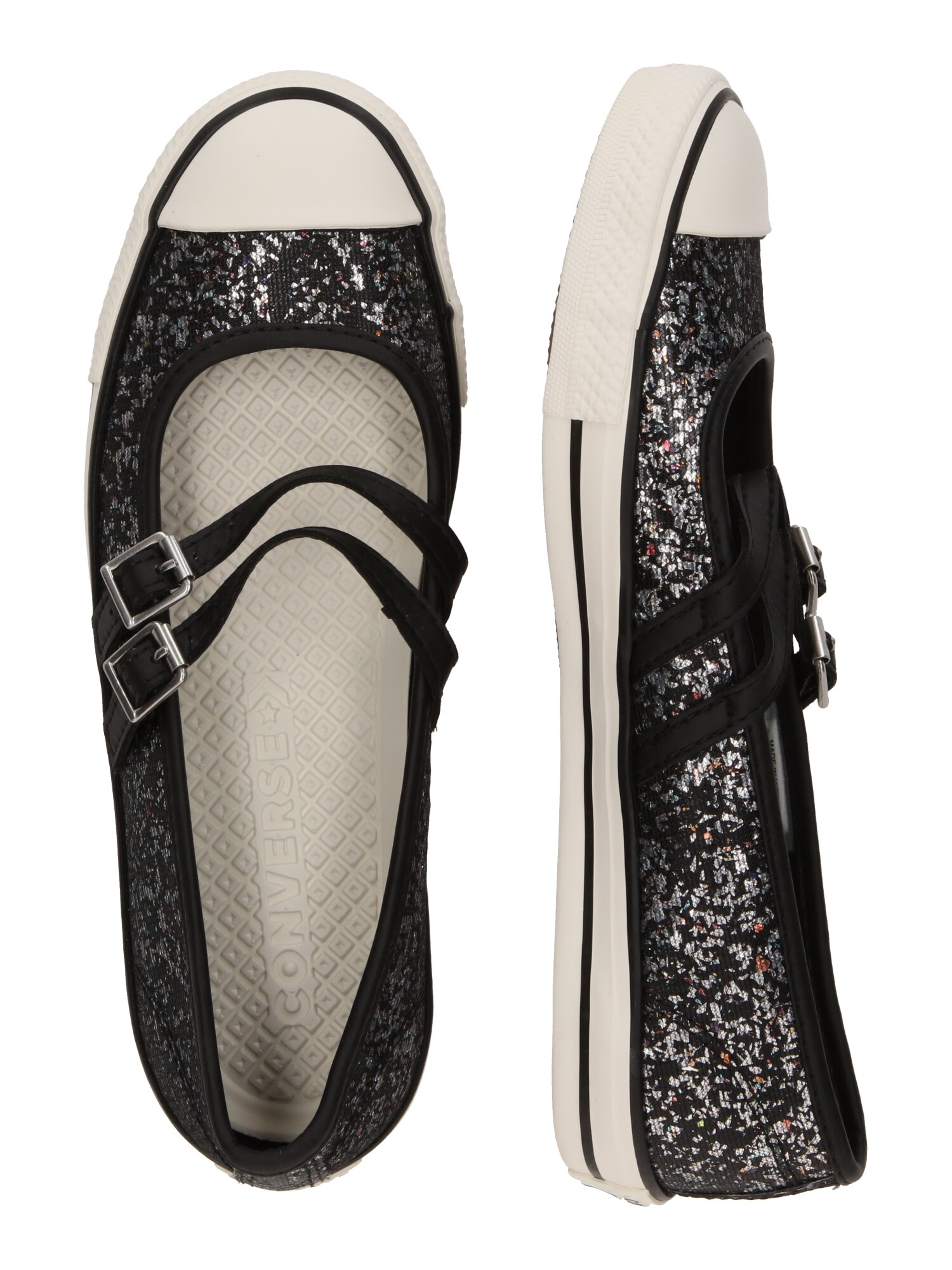 CONVERSE Bokaszíj balerina  fekete / ezüst / fehér termék 2. képe
