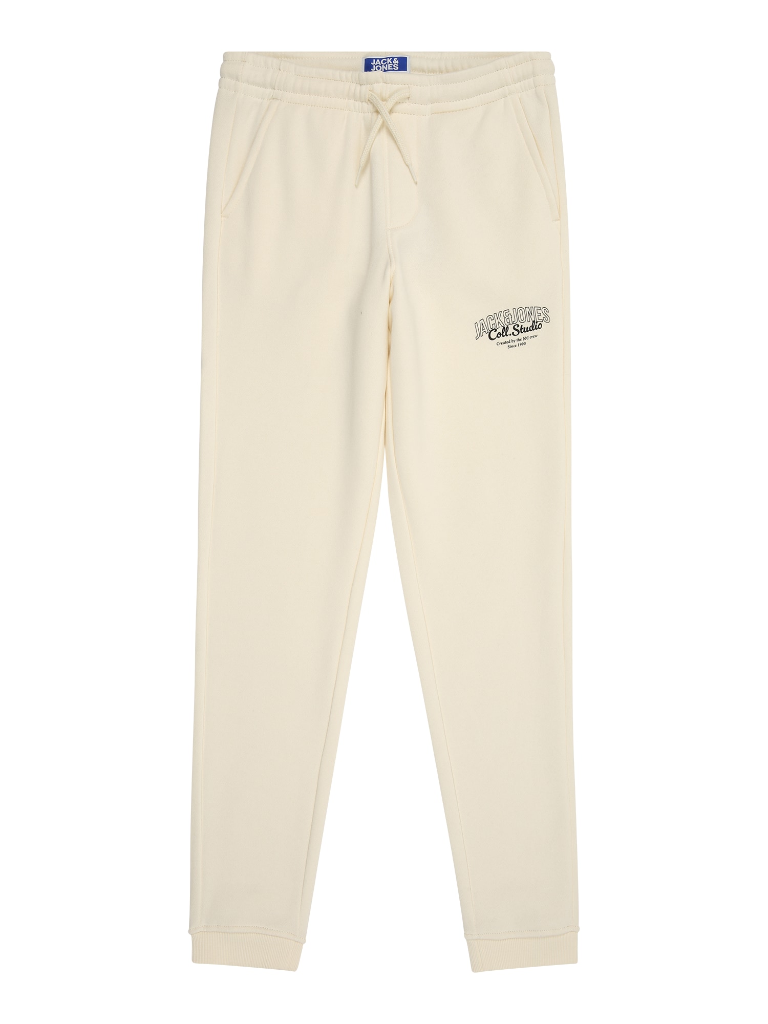 Jack & Jones Junior Pantaloni JPSTGORDON MAKOTO  negru / alb lână
