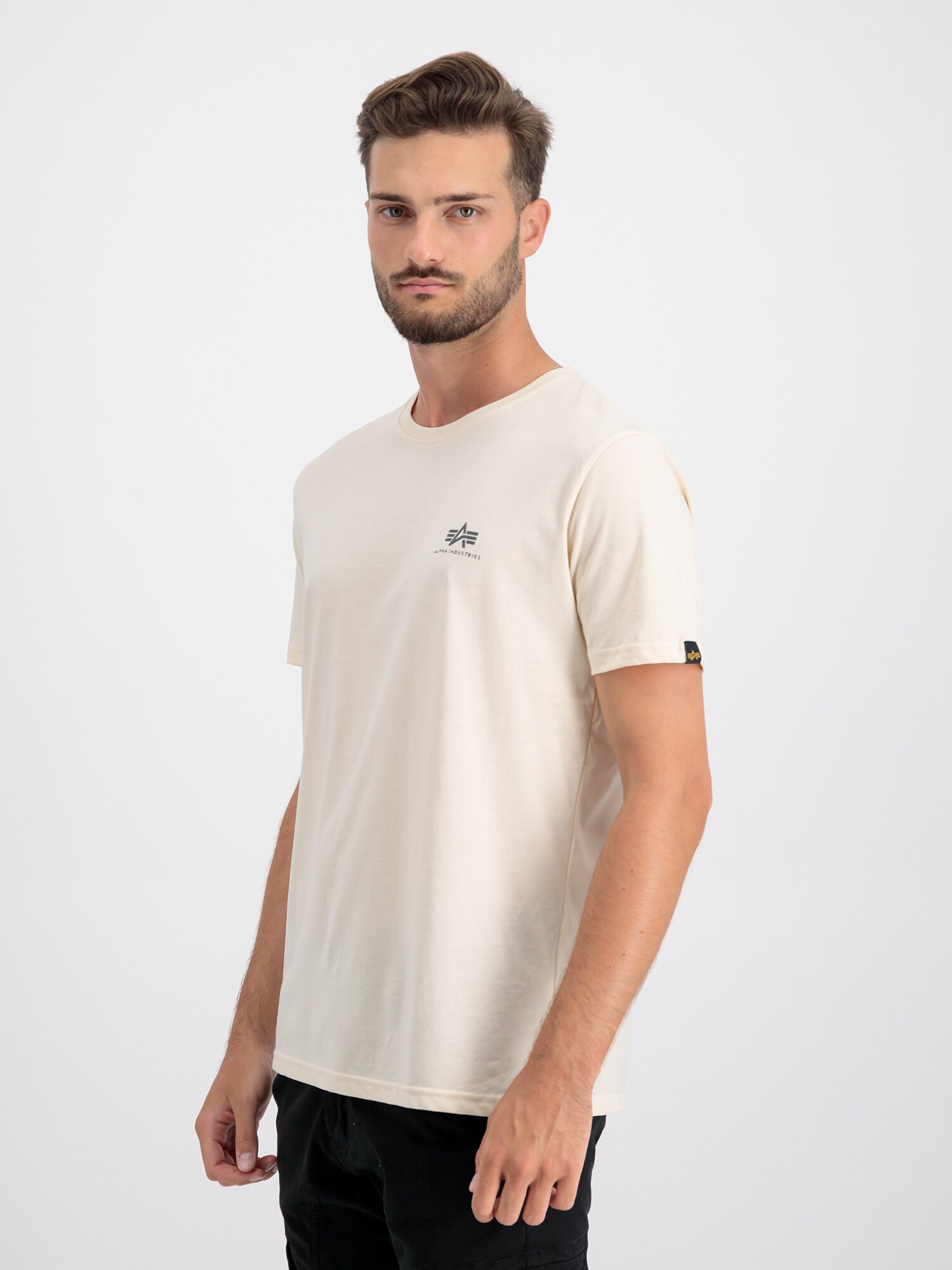 ALPHA INDUSTRIES Póló  bazaltszürke / gyapjúfehér termék 2. képe