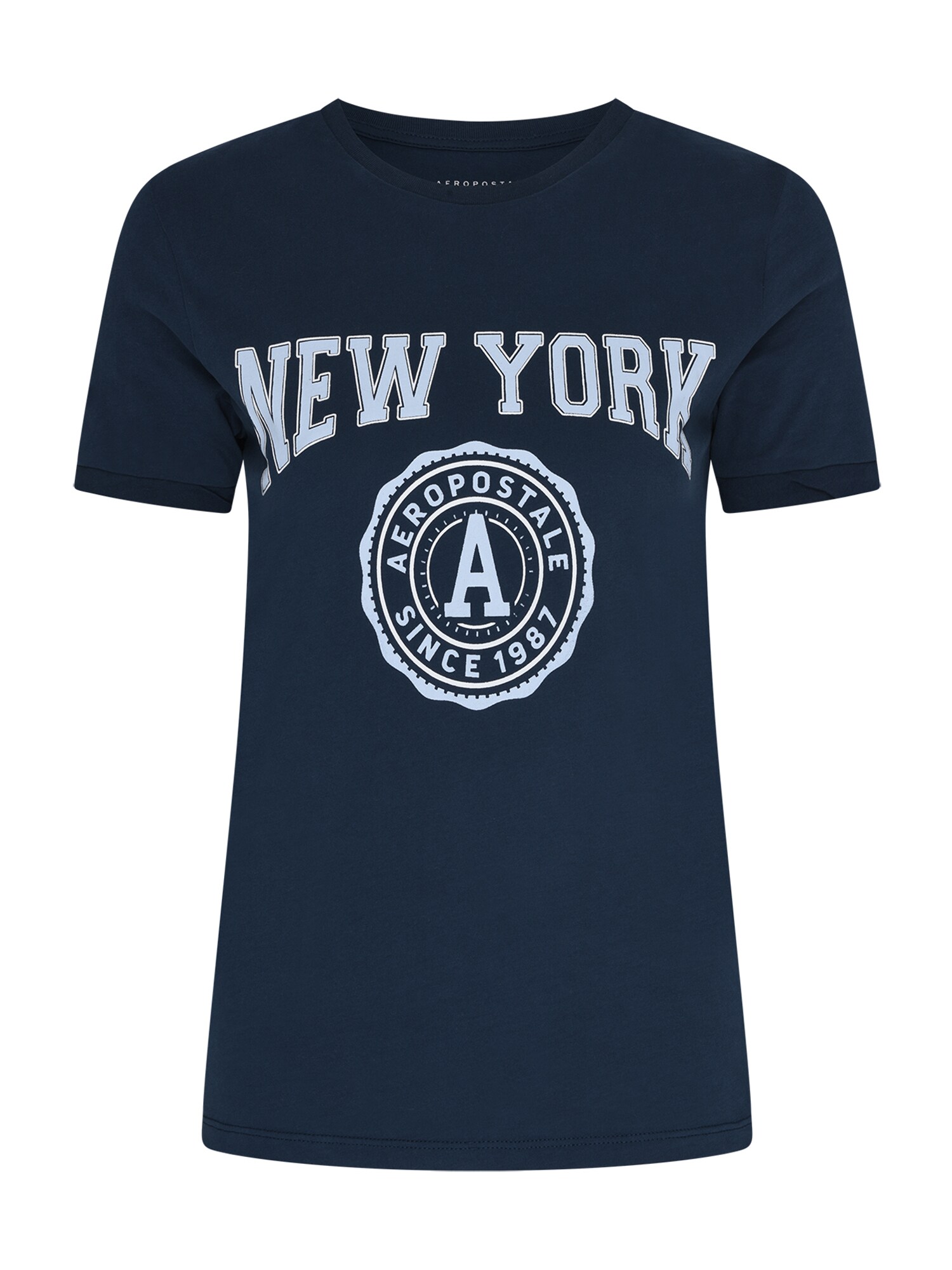 AÈROPOSTALE Marškinėliai 'New York'  tamsiai mėlyna / balta