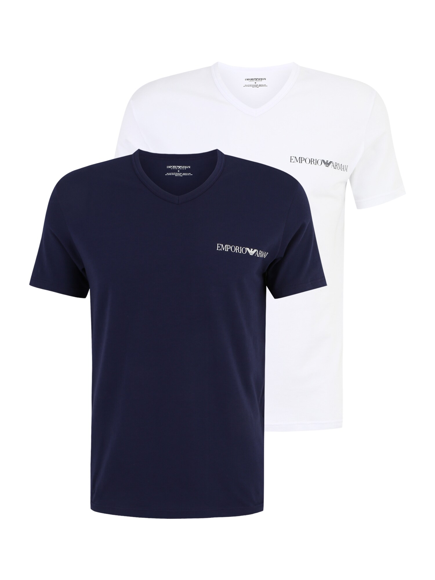 Emporio Armani Tričko  námornícka modrá / biela