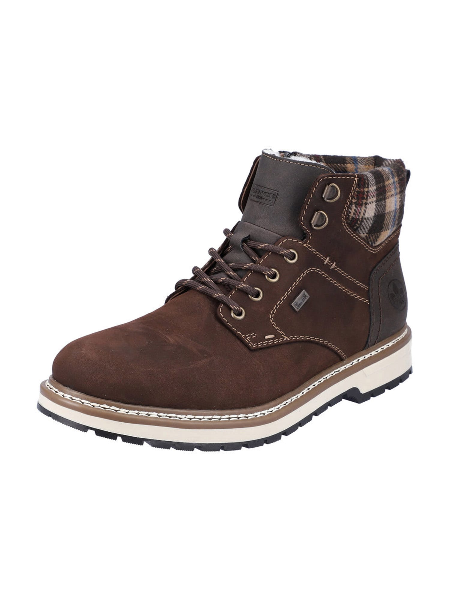 Rieker Rieker Schnürboots creme / braun / dunkelbraun / rot