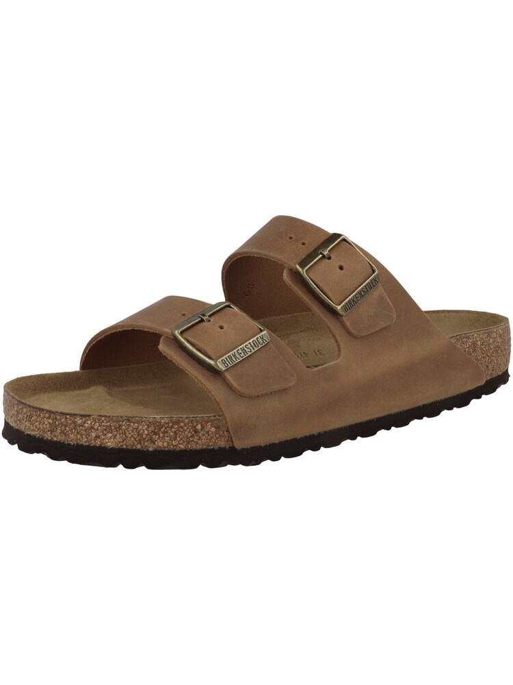 BIRKENSTOCK Pantolette 'Arizona Leoi' Herren Größe 36 cognac