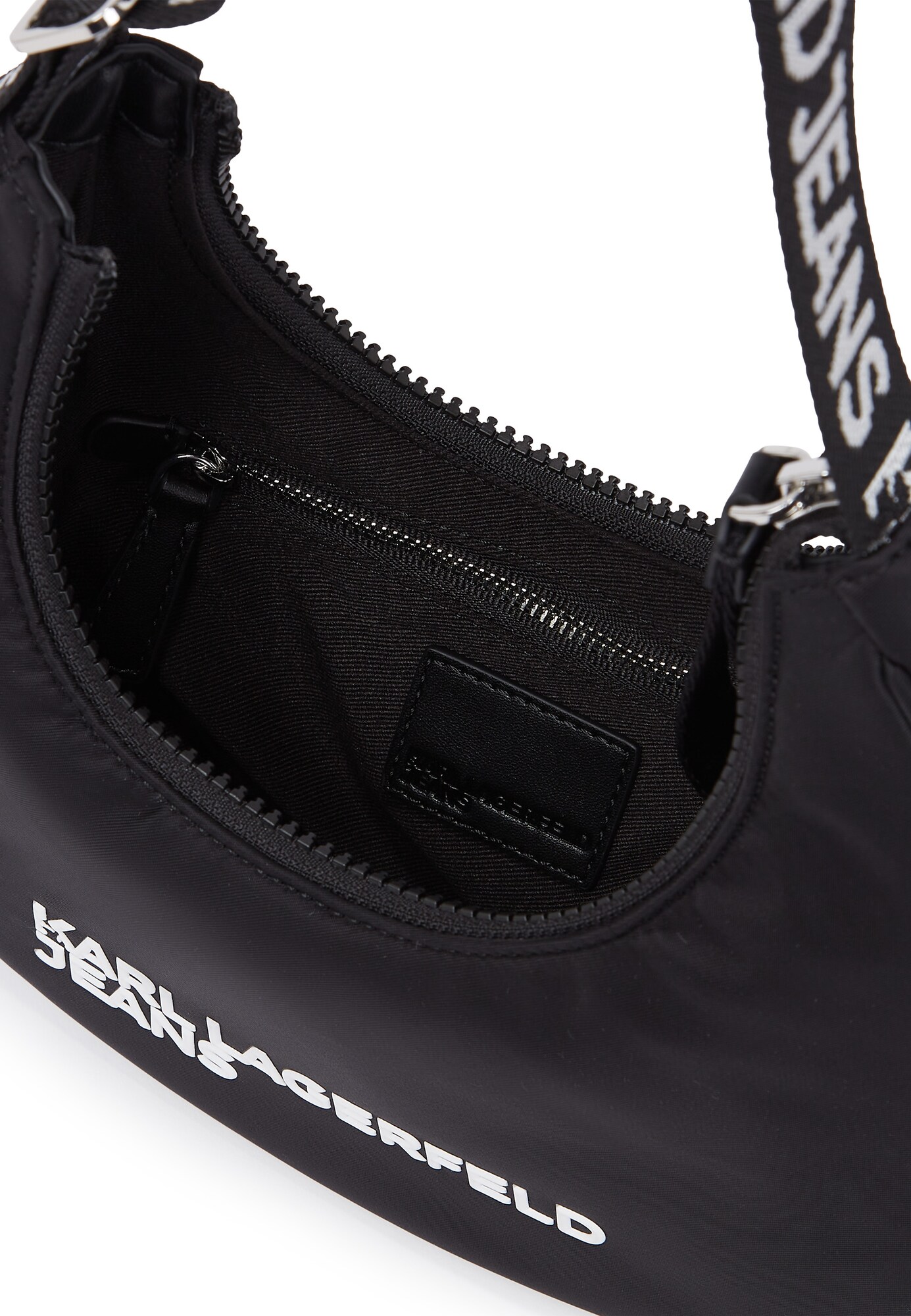 KARL LAGERFELD JEANS Bolso de hombro 'Essential' negro / blanco – imagen 2