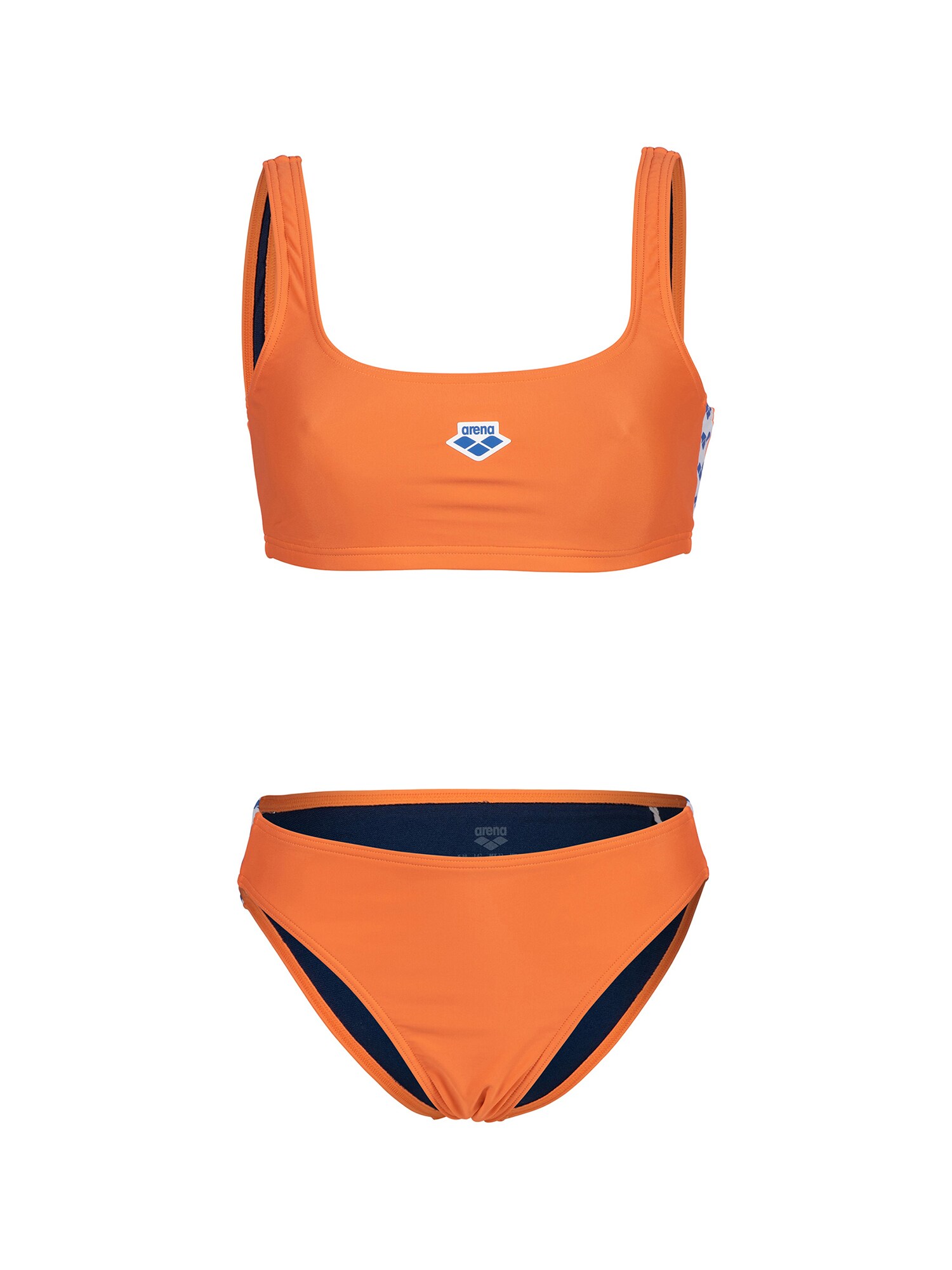 ARENA Спортни бански тип бикини 'ARENA ICONS BRALETTE SOLID'  синьо / оранжево / бяло