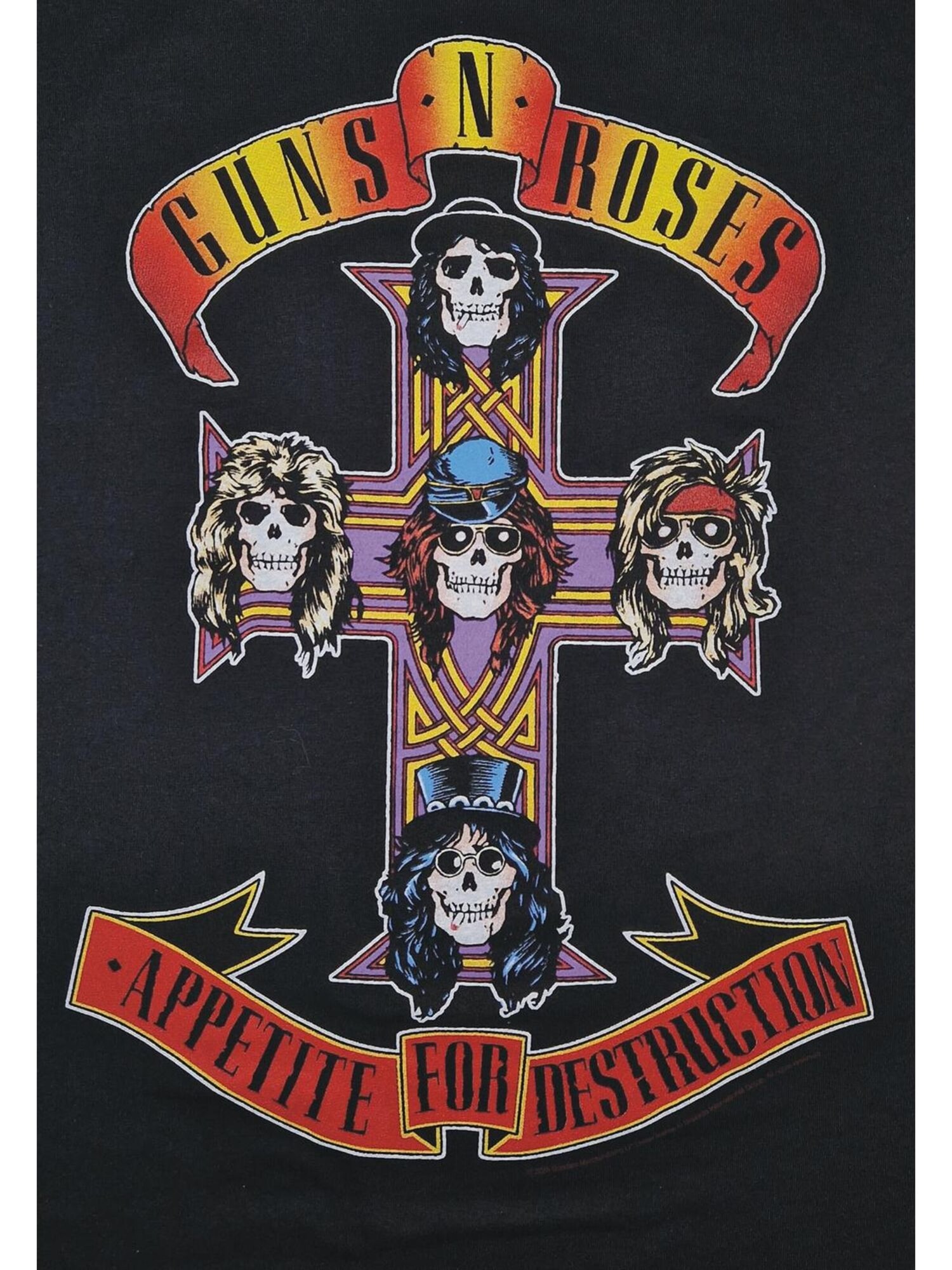 GUNS N' ROSES Camiseta 'Guns N´Roses Appetite for destruction Album T-Shirt' negro – imagen 3