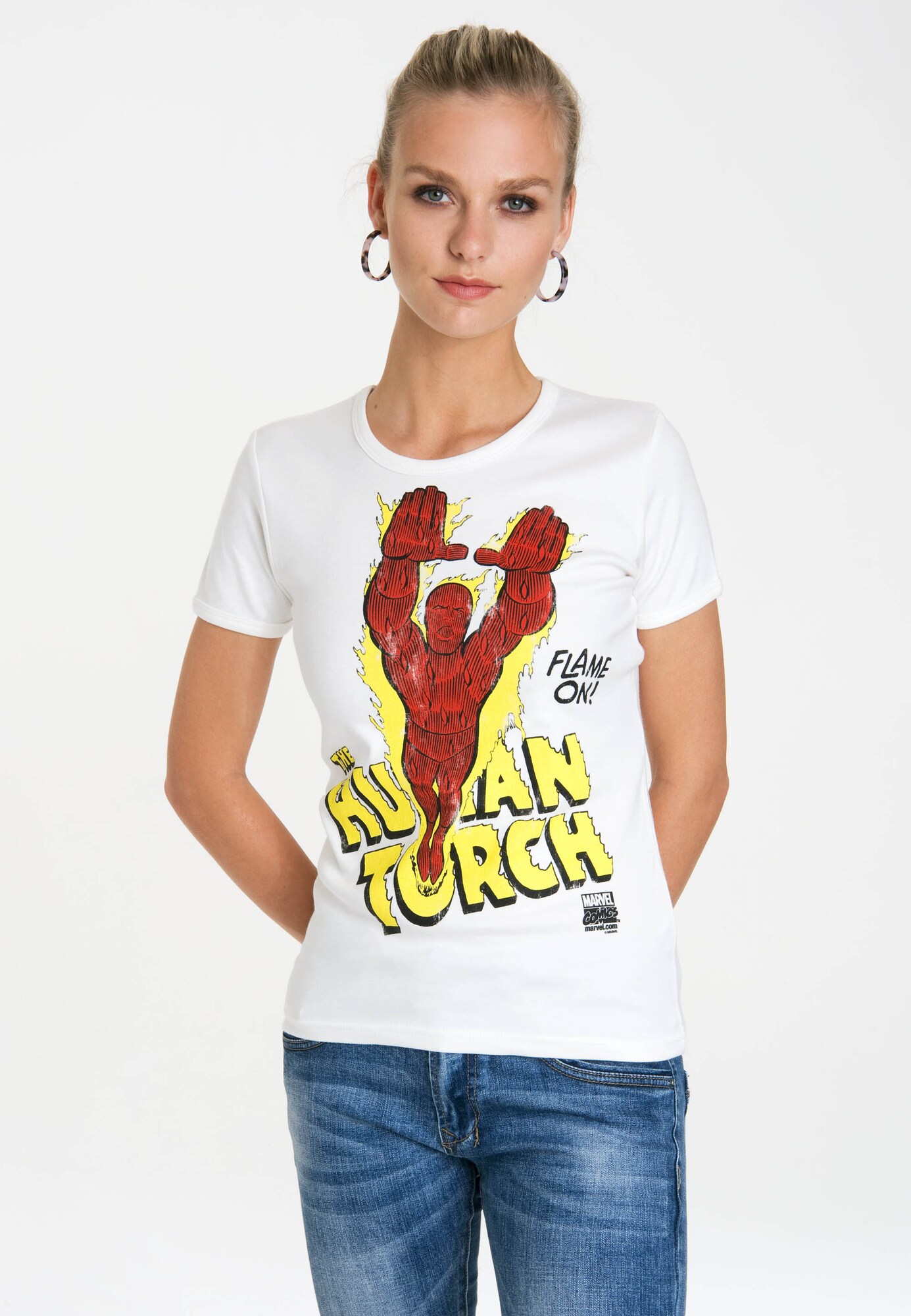 Thumbnail - LOGOSHIRT T-Shirt Human Torch  Flame On