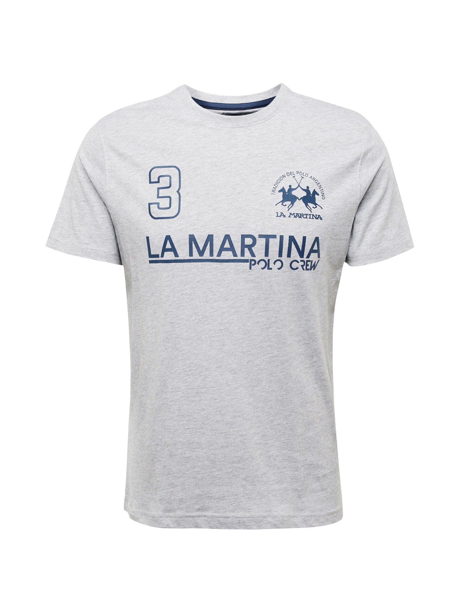 La Martina Majica  mornarsko plava / svijetlosiva