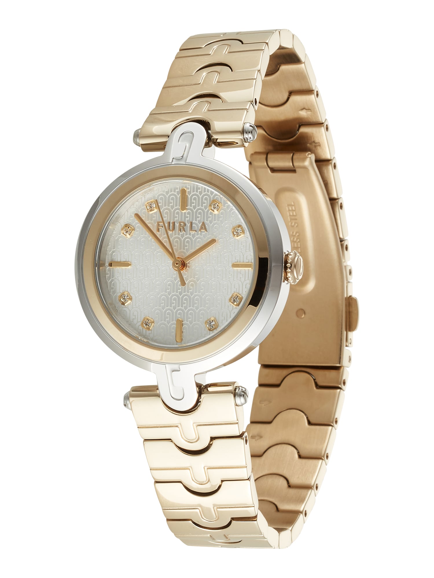 FURLA Analoginis (įprasto dizaino) laikrodis 'FURLA ARCH-BAR' auksas / sidabrinė