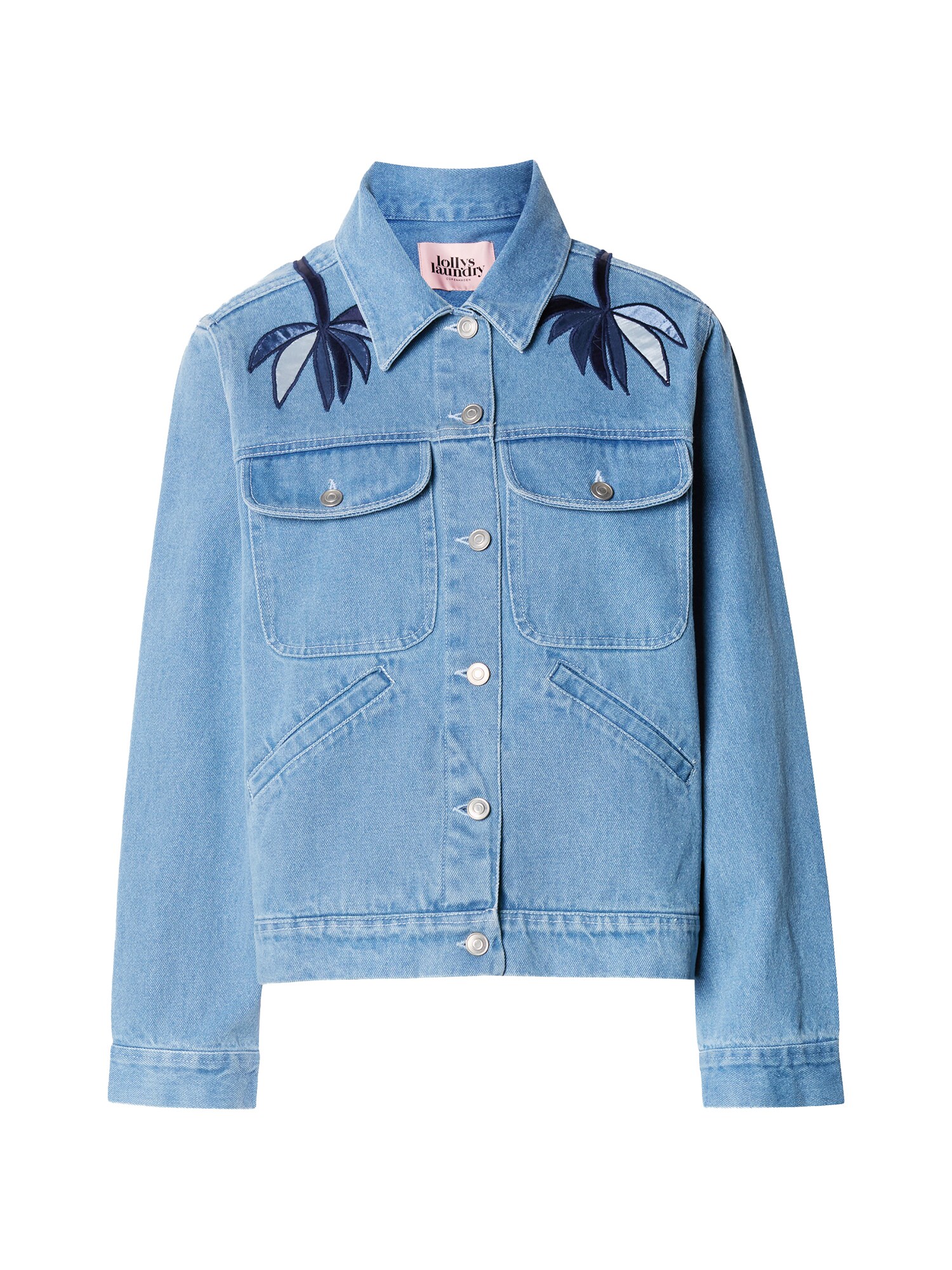 Lollys Laundry Prechodná bunda 'Bird'  modrá / námornícka modrá / modrá denim / biela