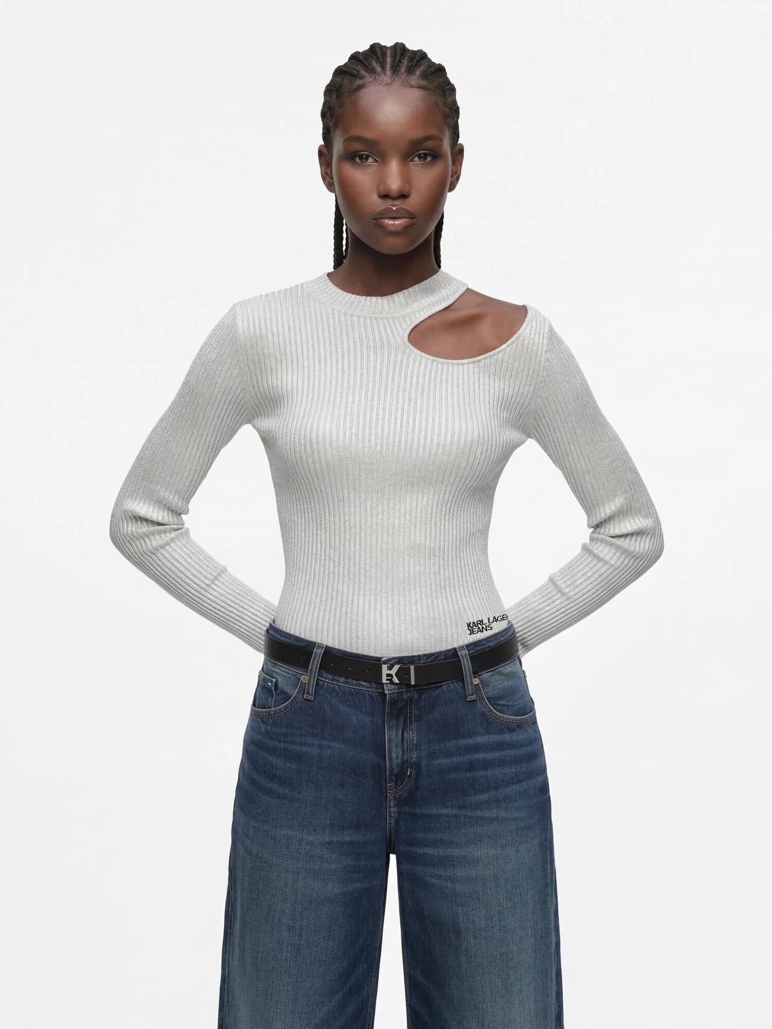 KARL LAGERFELD JEANS Jersey  plata – imagen 4