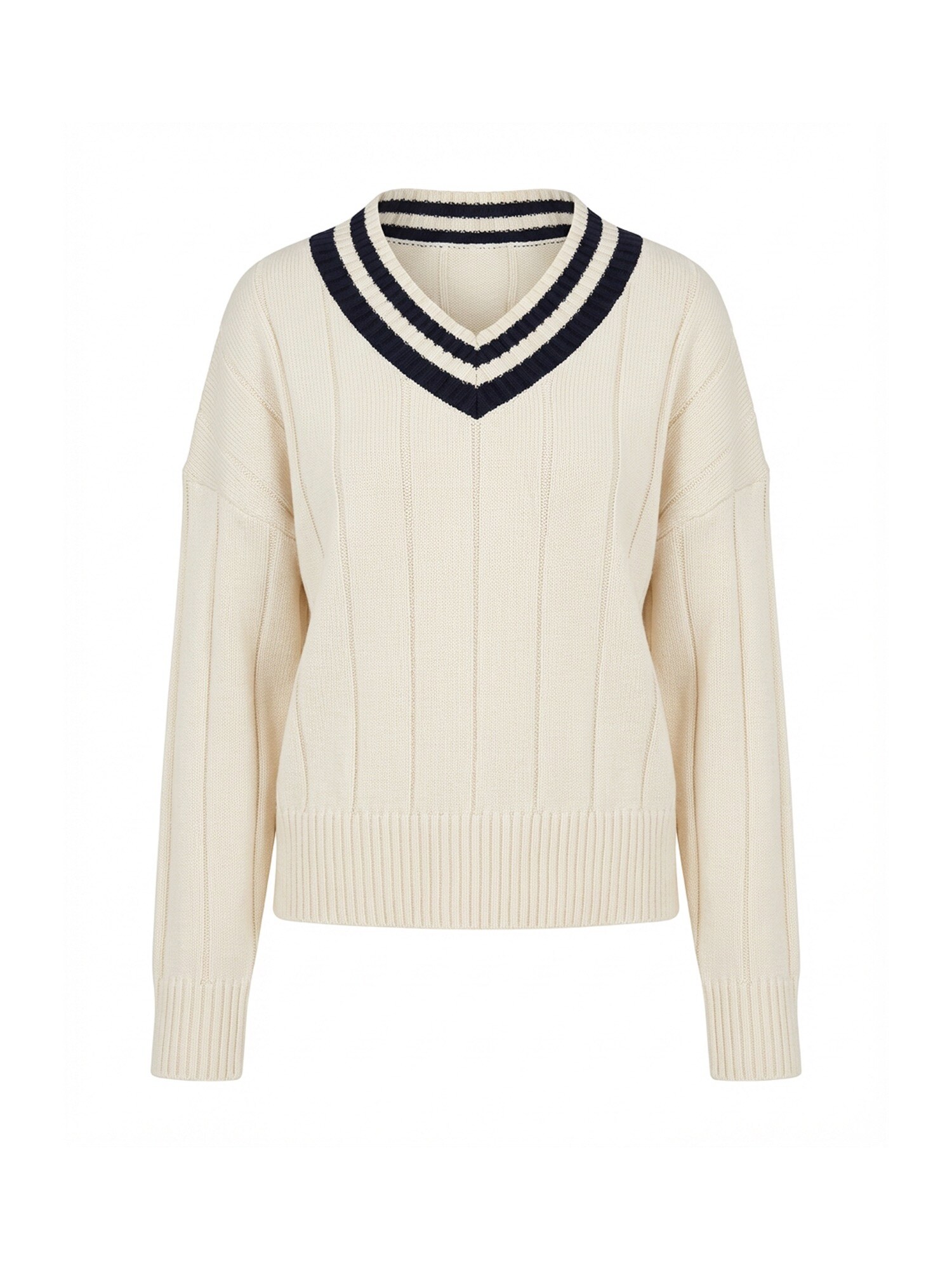 Guido Maria Kretschmer Women Jersey 'Polly' crema / azul oscuro