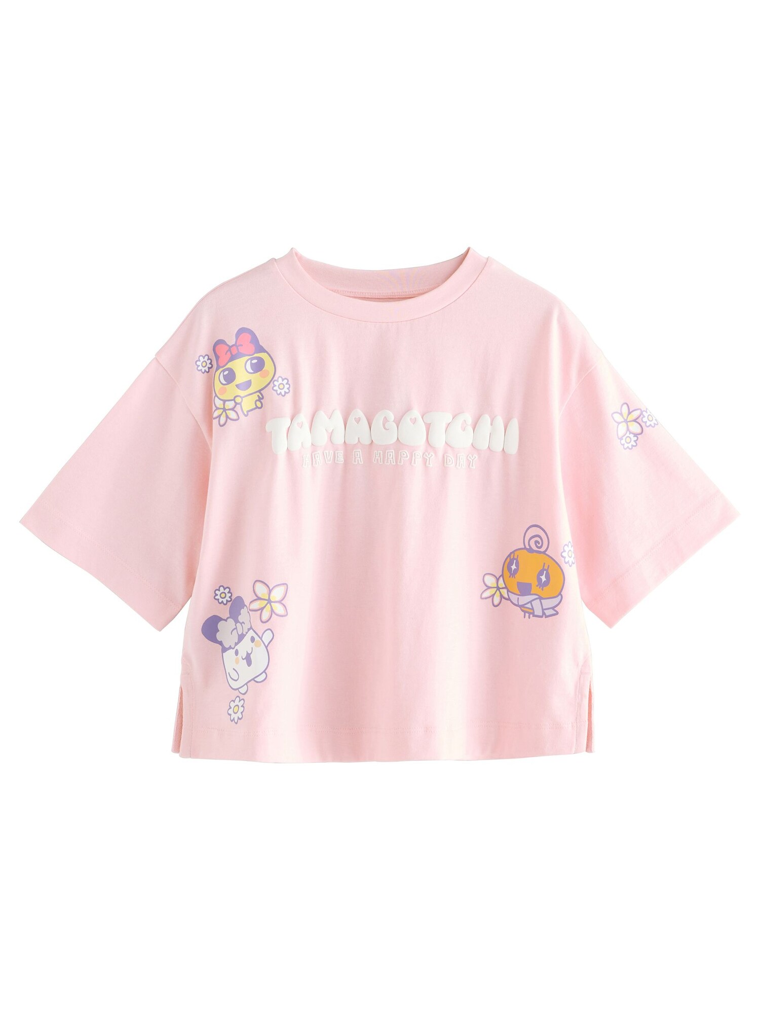 Next Tricou Tamagotchi  galben / lila / roz / alb