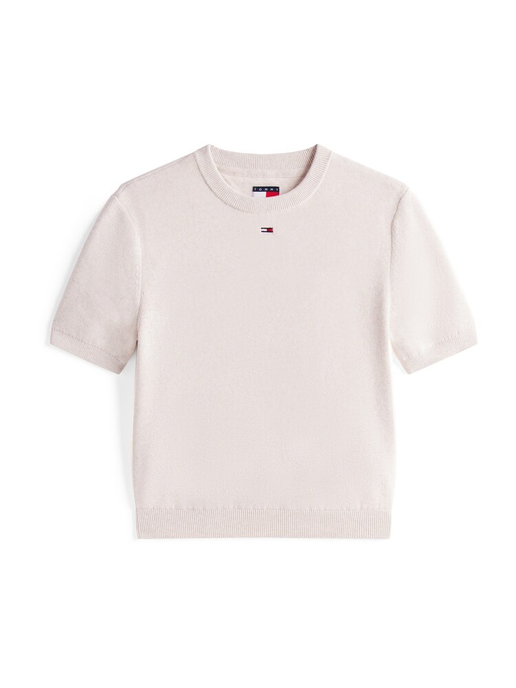 Tommy Jeans Pullover 'ESSENTIAL' Damen Größe XL hellbeige / navy / rot / weiß