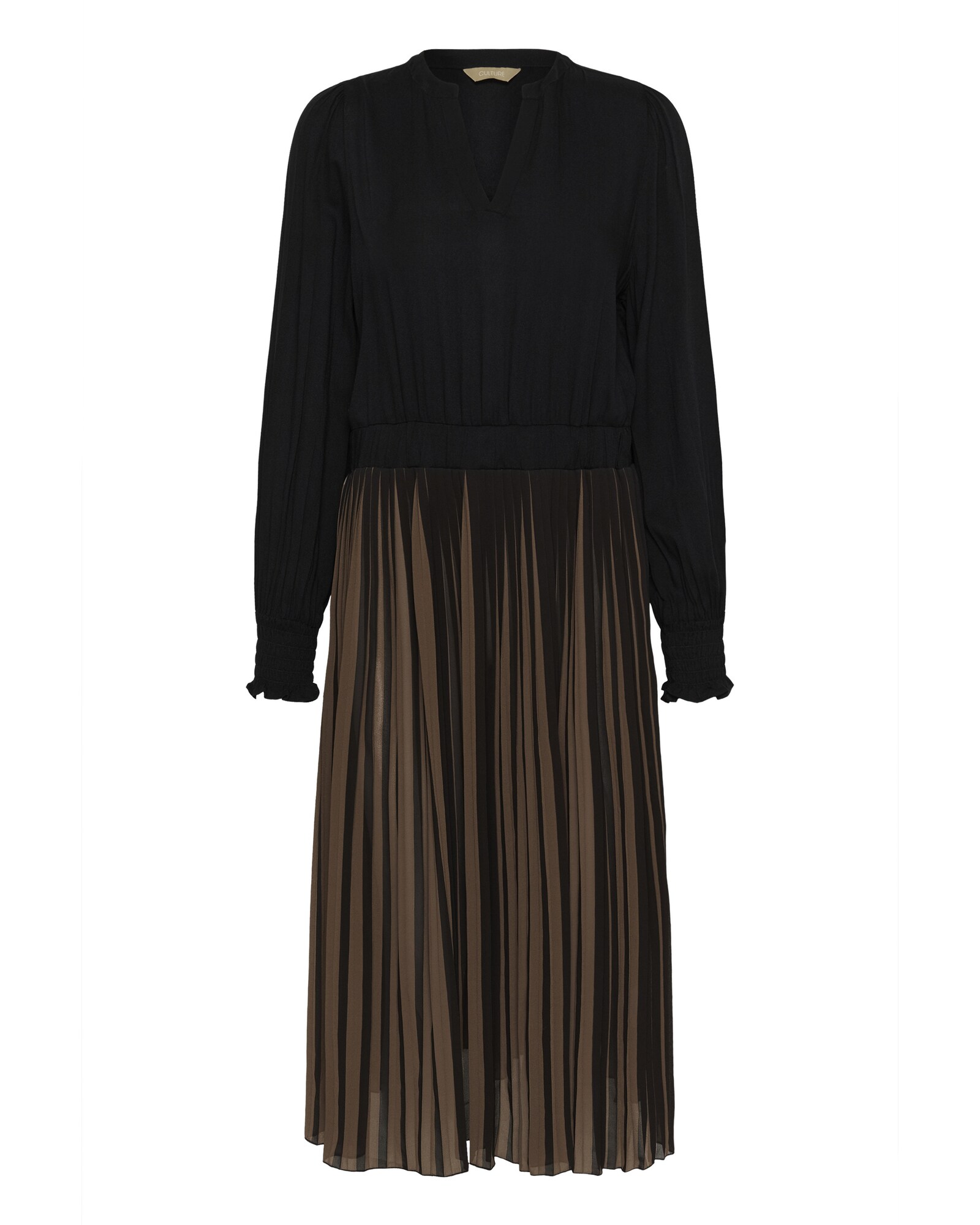 CULTURE Vestido 'Carly'  marrón / negro