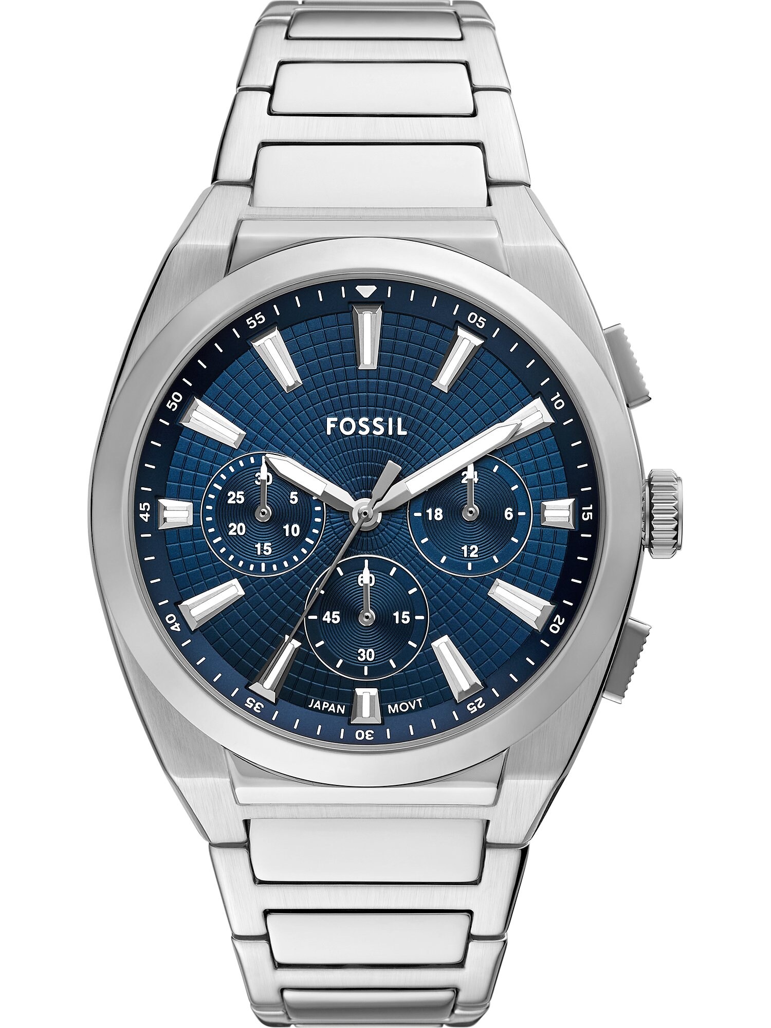 FOSSIL Reloj analógico 'Everett'  marino / plata