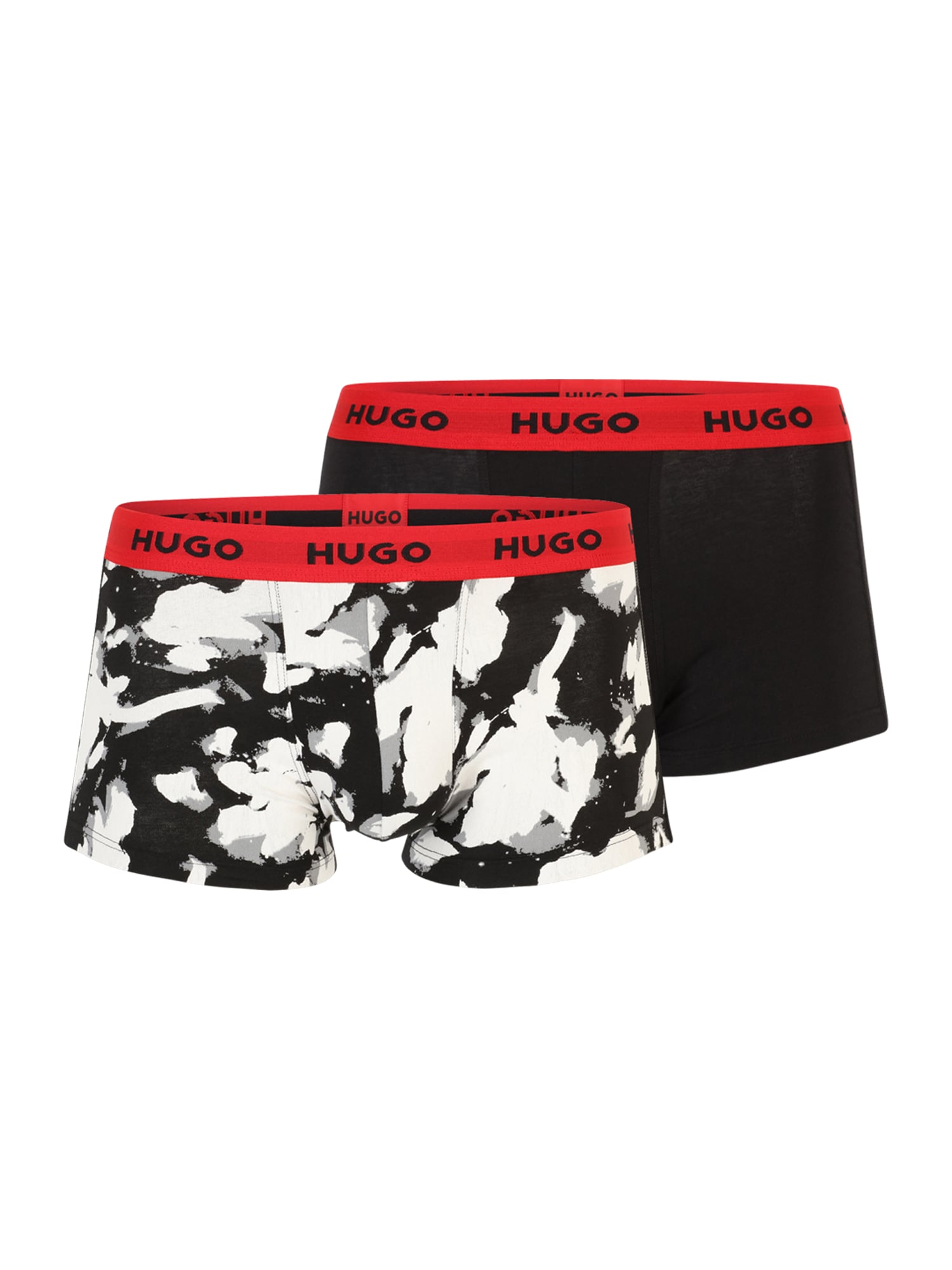 HUGO Boxers  cinzento / vermelho / preto / branco