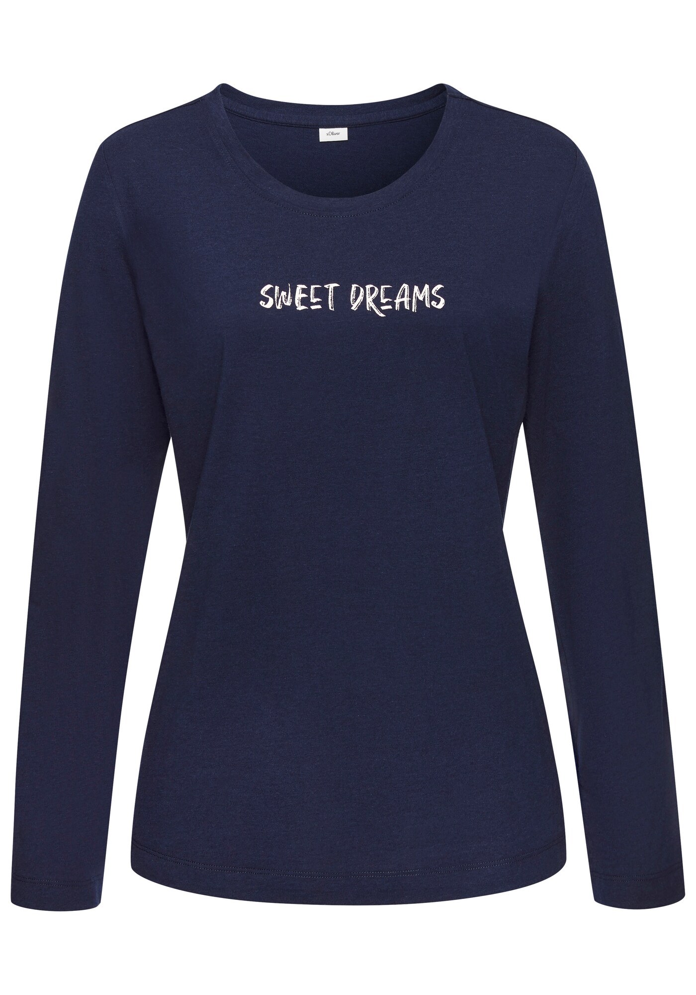 s.Oliver Bluză de noapte  albastru închis / alb