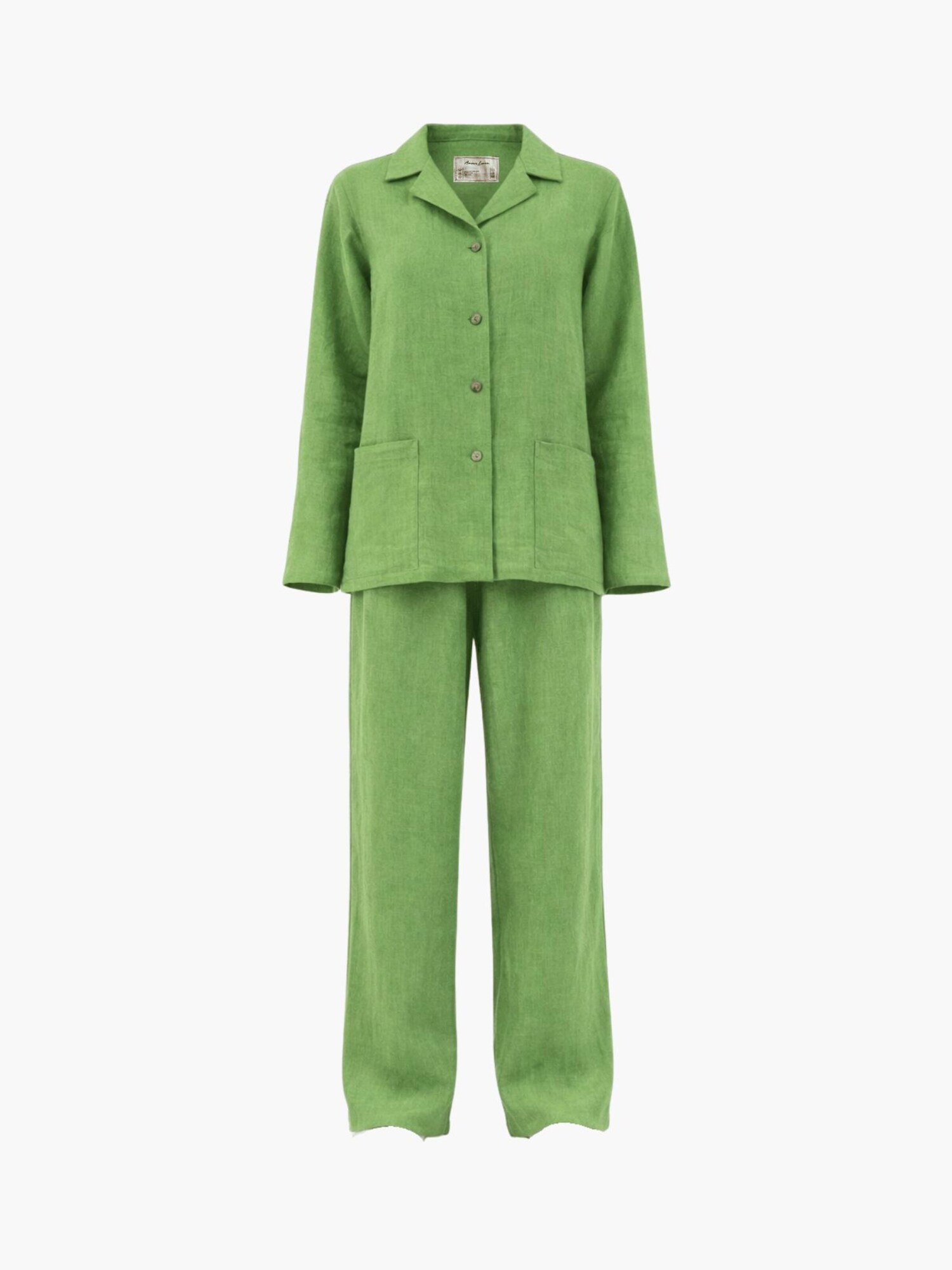 AmourLinen Pijama 'Snooze'  verde