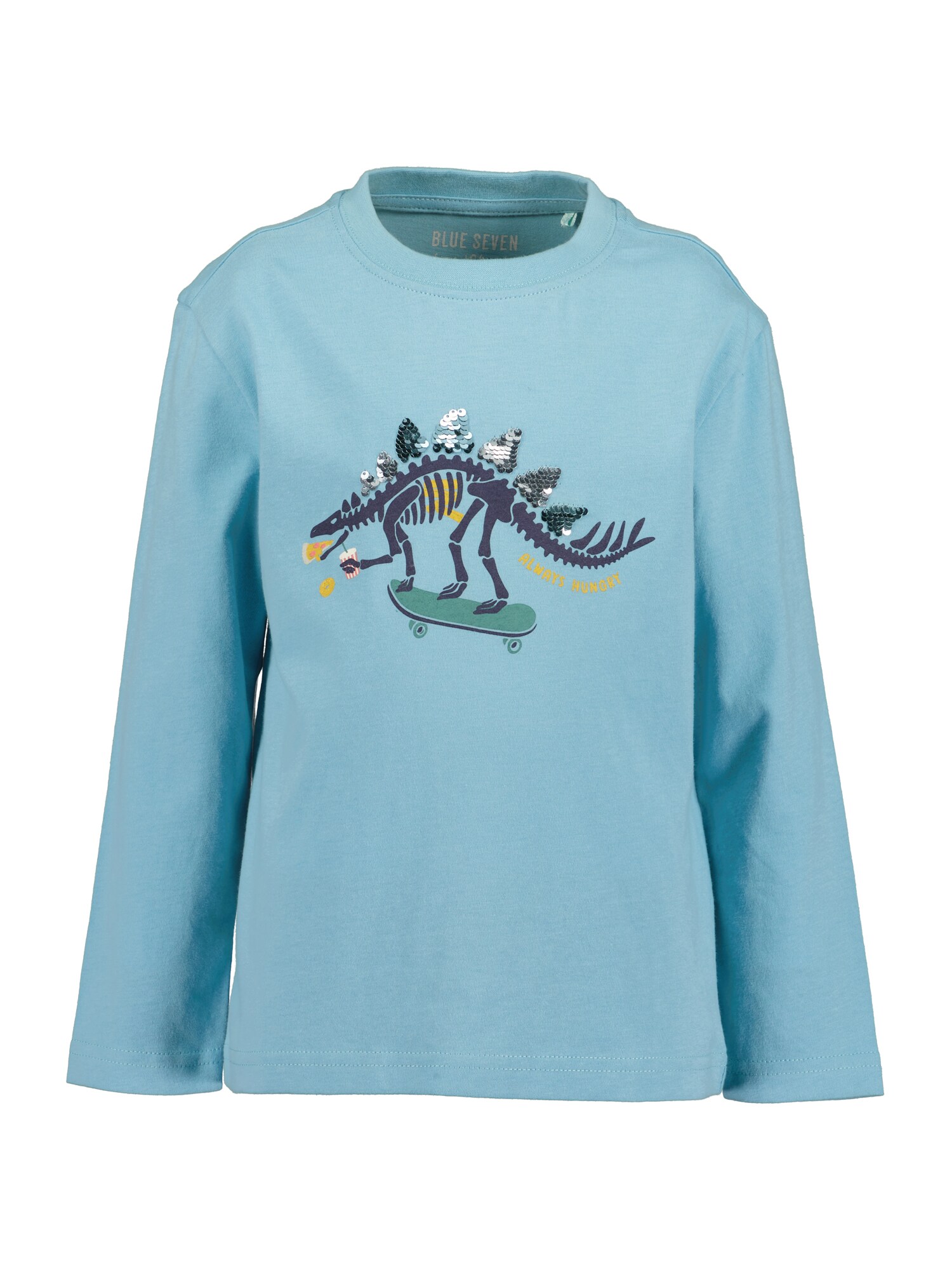 BLUE SEVEN Tricou albastru aqua / galben / verde / mov închis