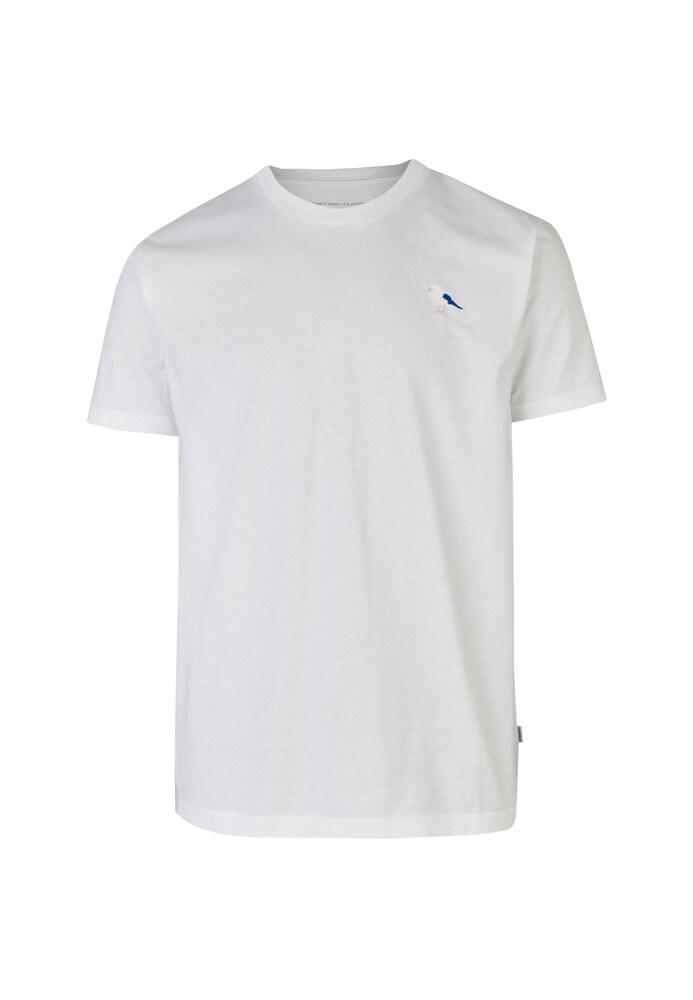 Cleptomanicx T-Shirt 'Embro Gull' Herren Größe L weiß